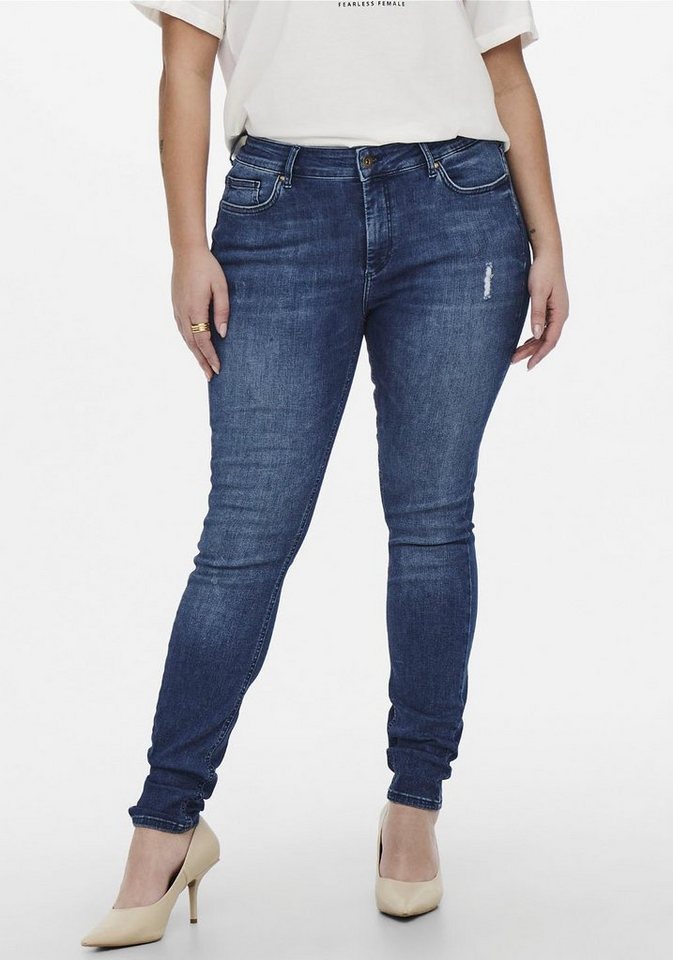 ONLY CARMAKOMA Skinny-fit-Jeans CARWILLY REG SKINNY JEANS DNM REA, Aus  elastischer Baumwollmischung mit Stretch-Anteil für eine optimale Passform