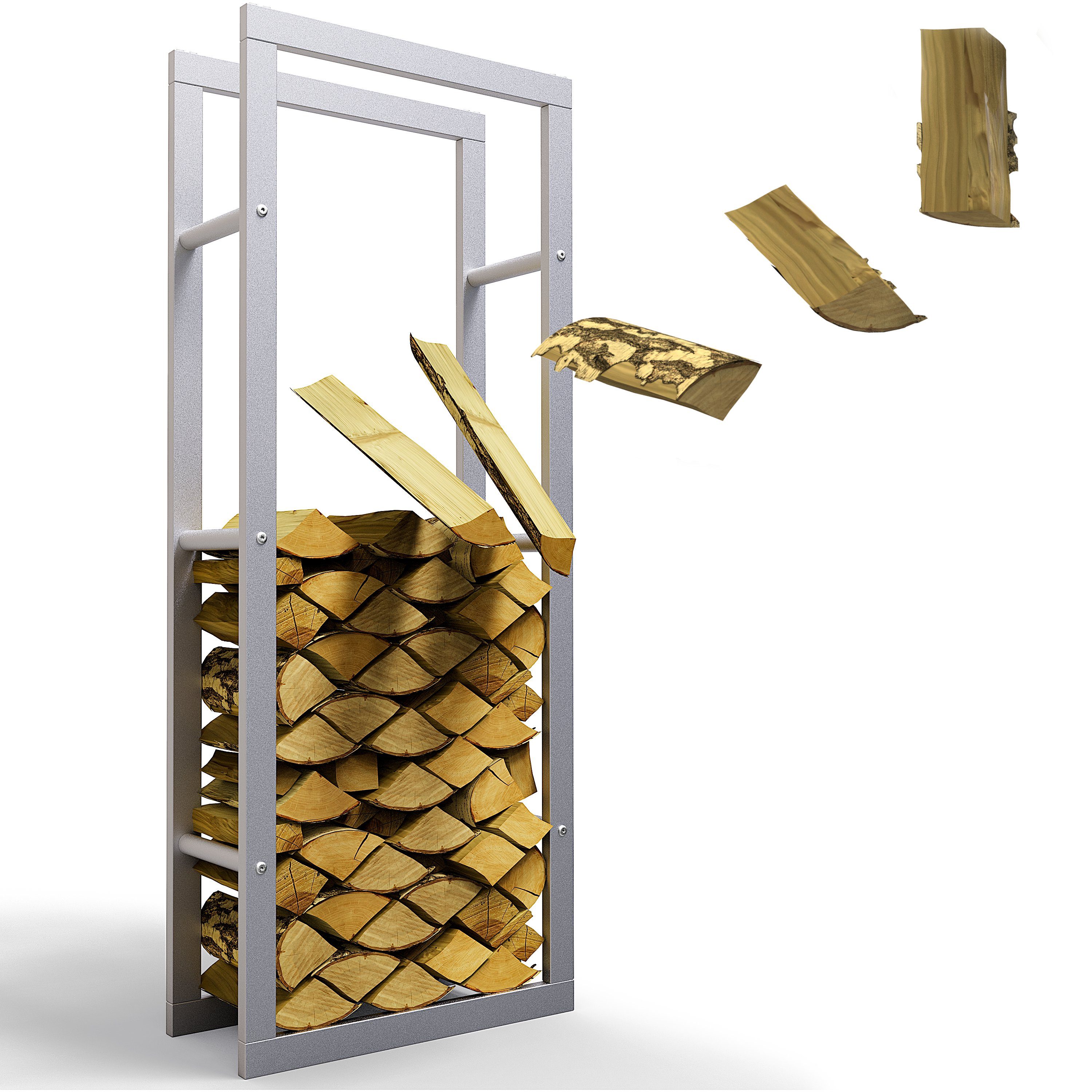 LAWA Living and Lifestyle Kaminholzregal Metall VERZINKT für innen und auße günstig online kaufen