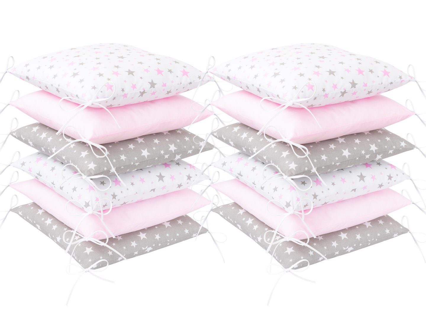 Bettnestchen 12 Polster ca. 35 x 35 cm (420 cm) Bettumrandung