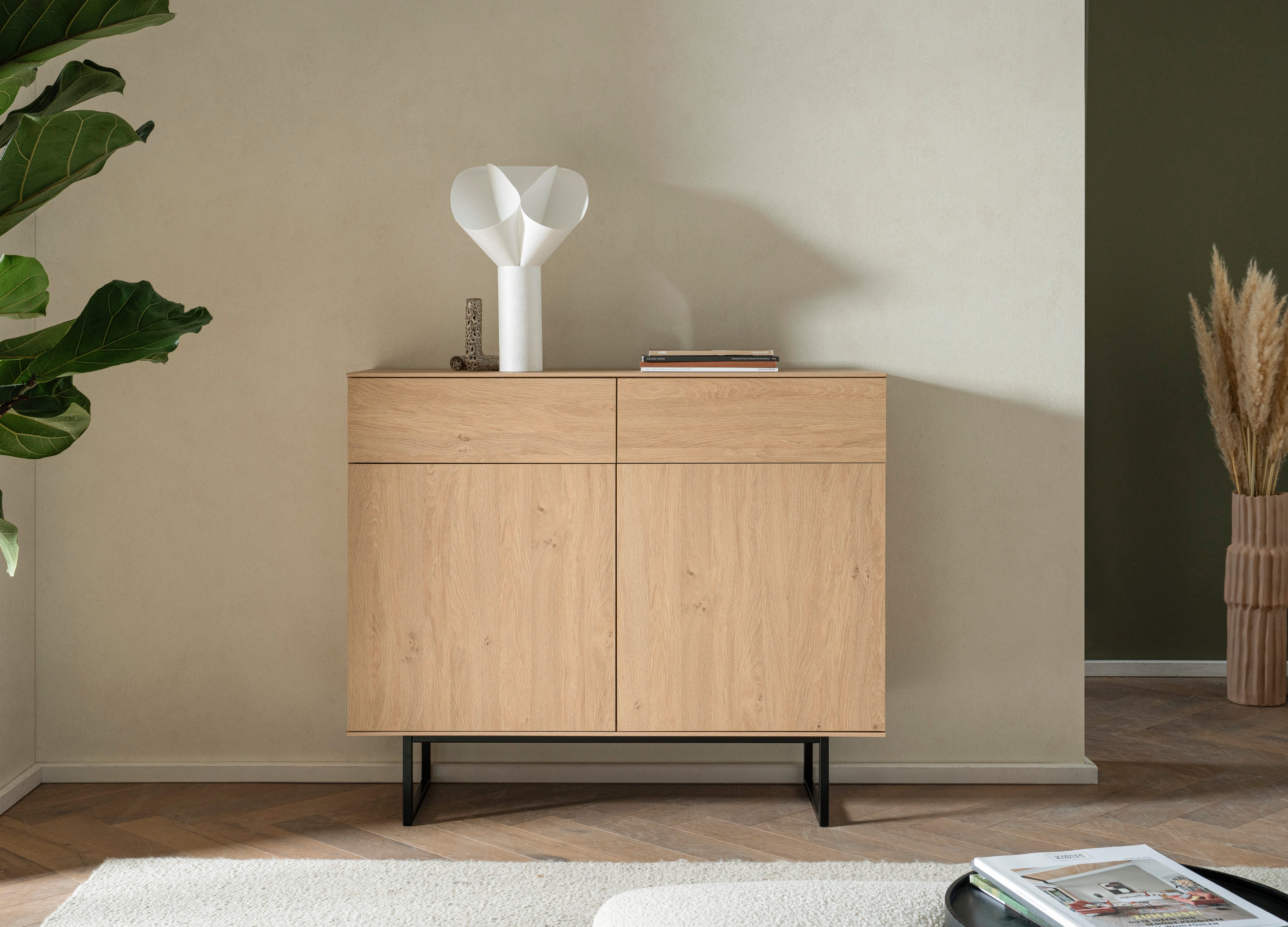Home affaire Sideboard Lund, moderner Schrank, Kommode mit Kufengestell, ausreichend Stauraum, vielseitig einsetzbar, 115 cm breit