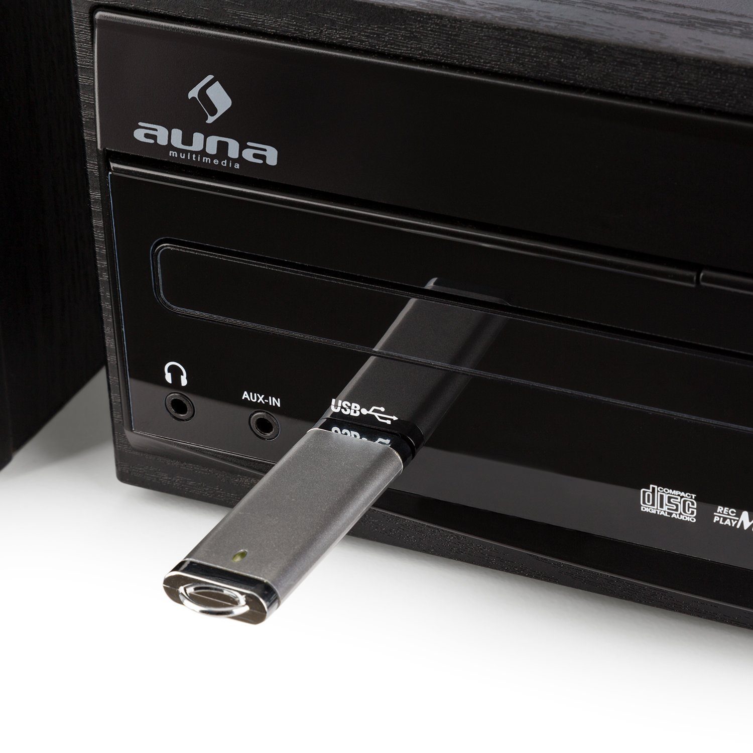 Auna DS-2 Stereoanlage (2 USB- zum SD-Eingänge Abspielen und W, MP3-Songs) direkten von