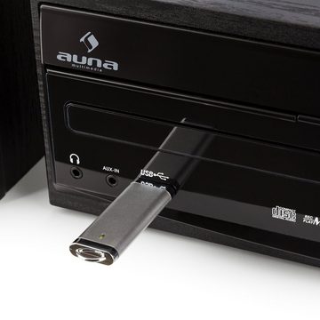 Auna DS-2 Stereoanlage (2 W, USB- und SD-Eingänge zum direkten Abspielen von MP3-Songs)