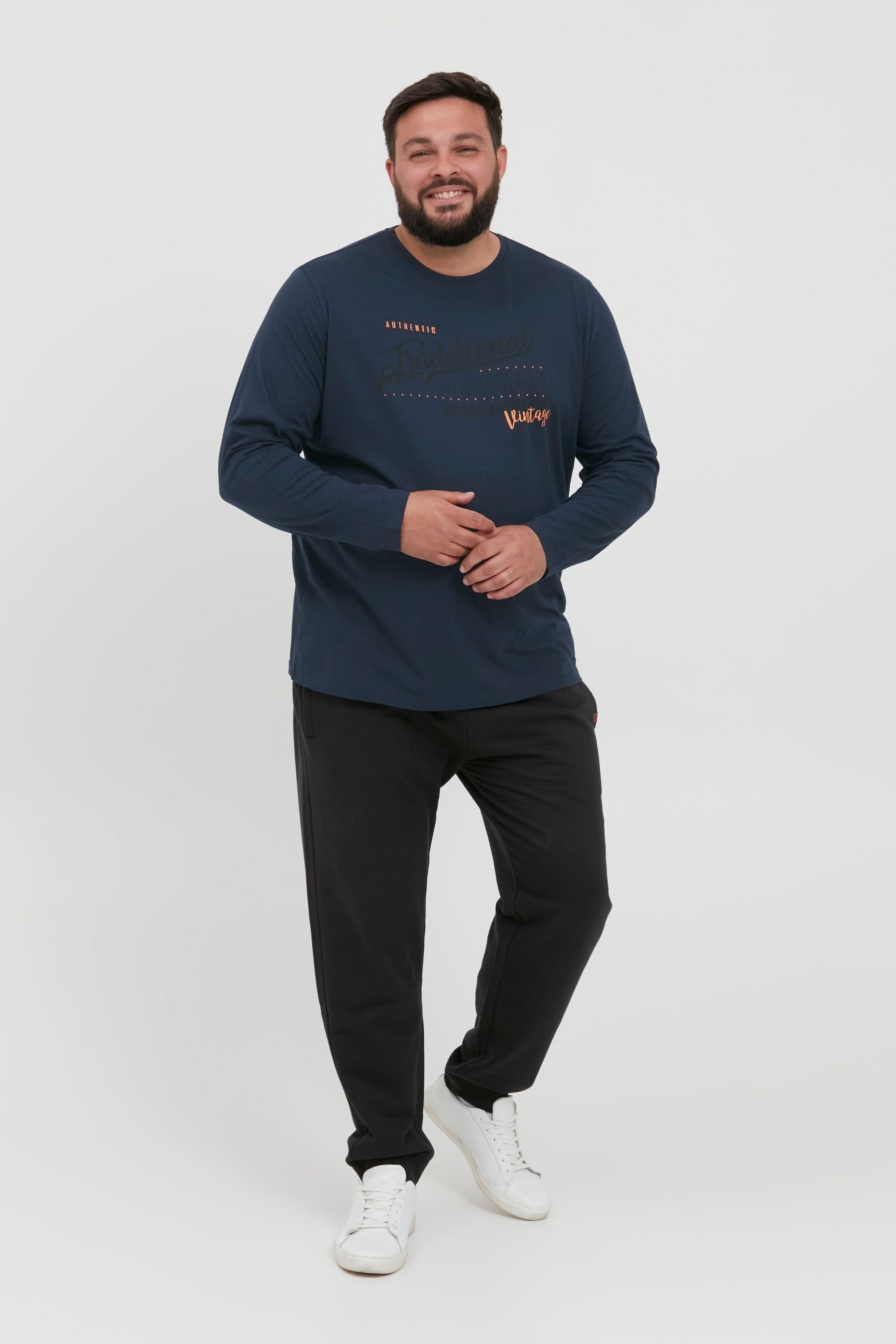 Blend Longshirt BHDopper Big & Tall (1-tlg) Langarmshirt mit Rundhals und Print, auch in großen Größen
