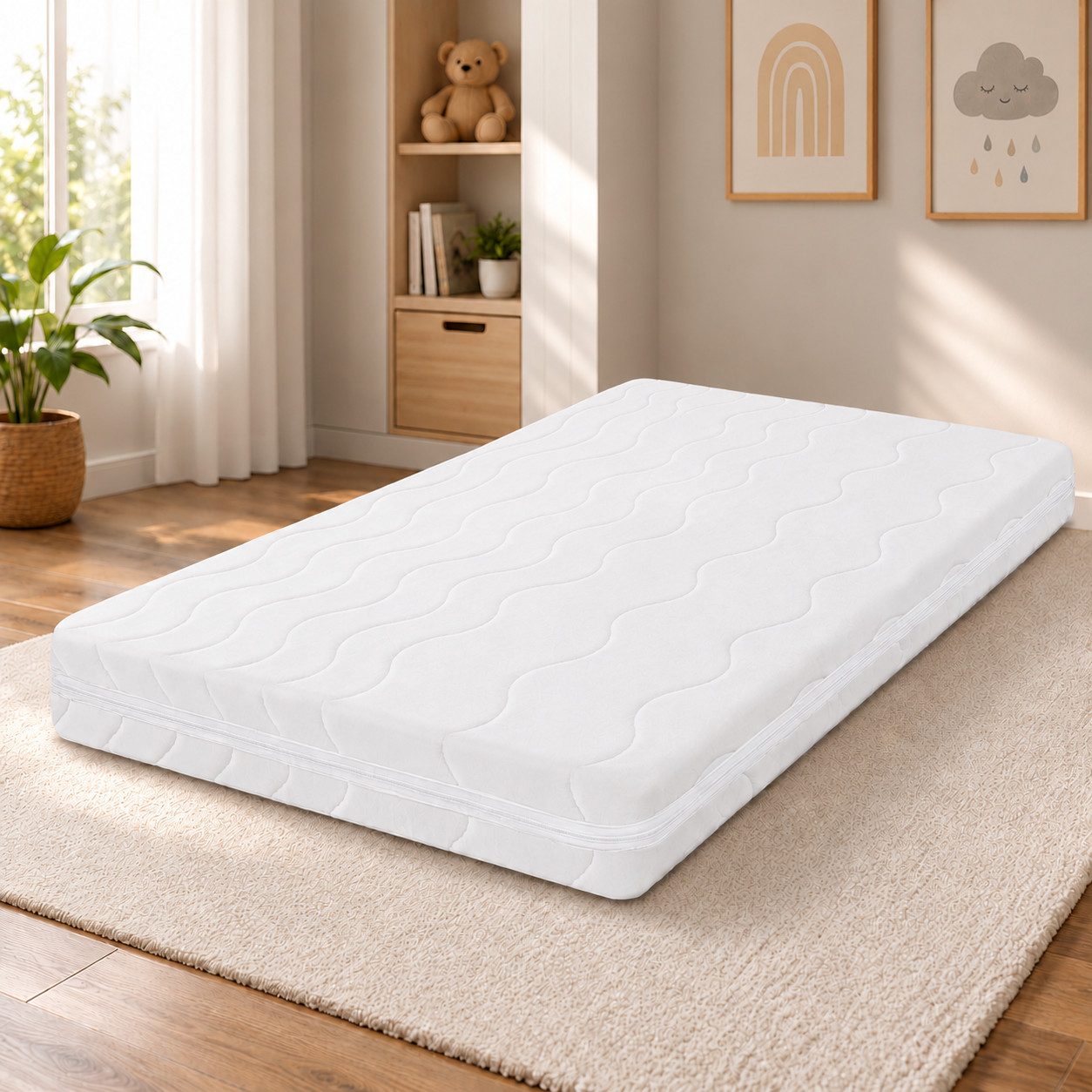 Kindermatratze Easy Active Kaltschaummatratze 90x200 cm mit Bezug, Best for Home, 10 cm hoch, (Einzelartikel, 60x120 70x140 80x160 80x180 90x200 140x200 180x200 cm), Schaumstoffmatratze, Kindermatratze mit Reißverschluss