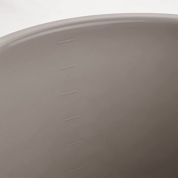 Centi Putzeimer Haushalteimer Eimer mit Deckel 10 L Plastikeimer mit Decke, (Set, 2-tlg., 30L x 30B x 28H cm), Praktischer Kübel Eimer aus PG-Kunststoff, BPA-frei. Farbe: Hellgrau