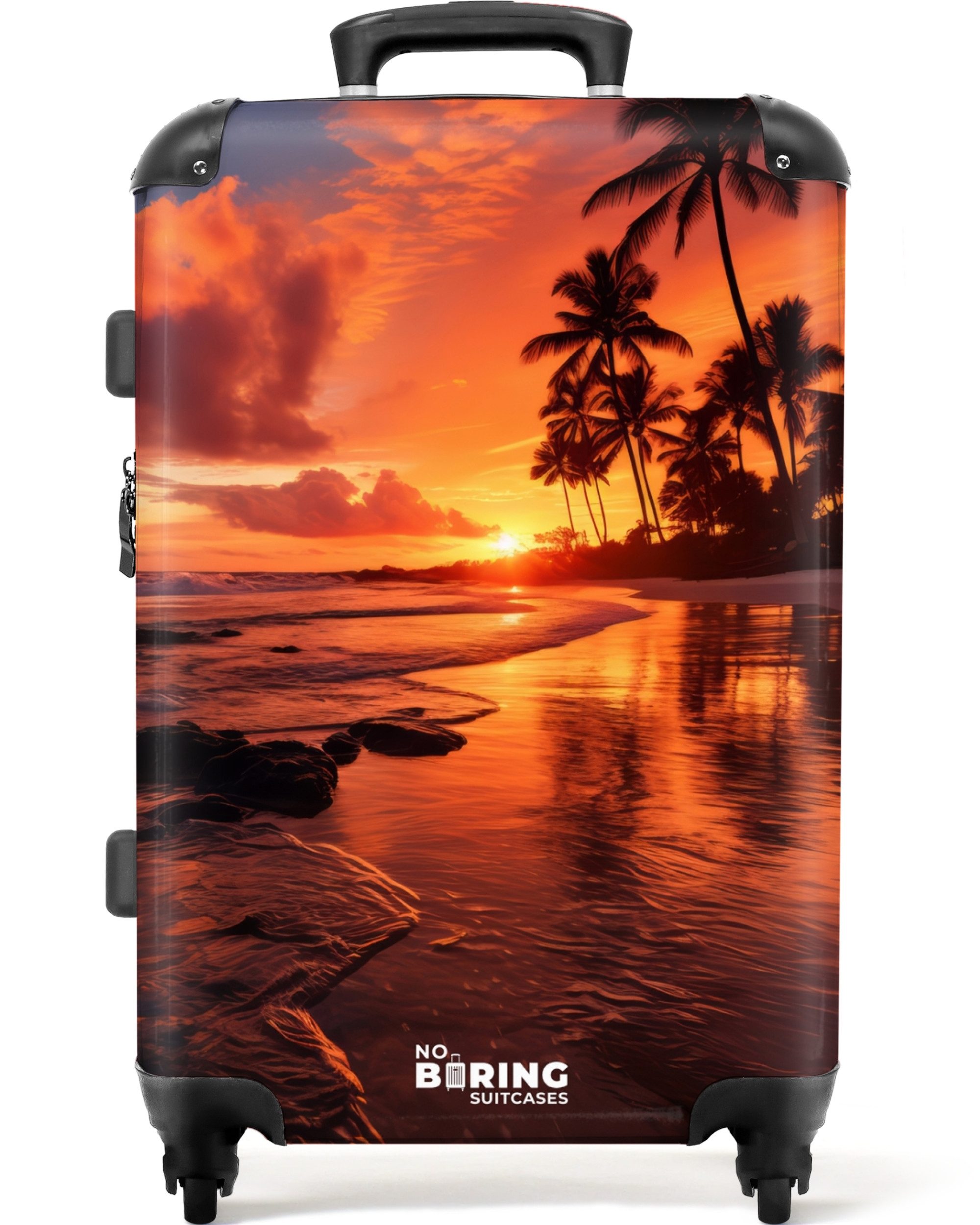 NoBoringSuitcases.com© Hartschalen-Trolley Palmen bei Sonnenuntergang 67 günstig online kaufen
