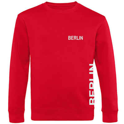 multifanshop Sweatshirt Berlin rot - Brust & Seite - Pullover