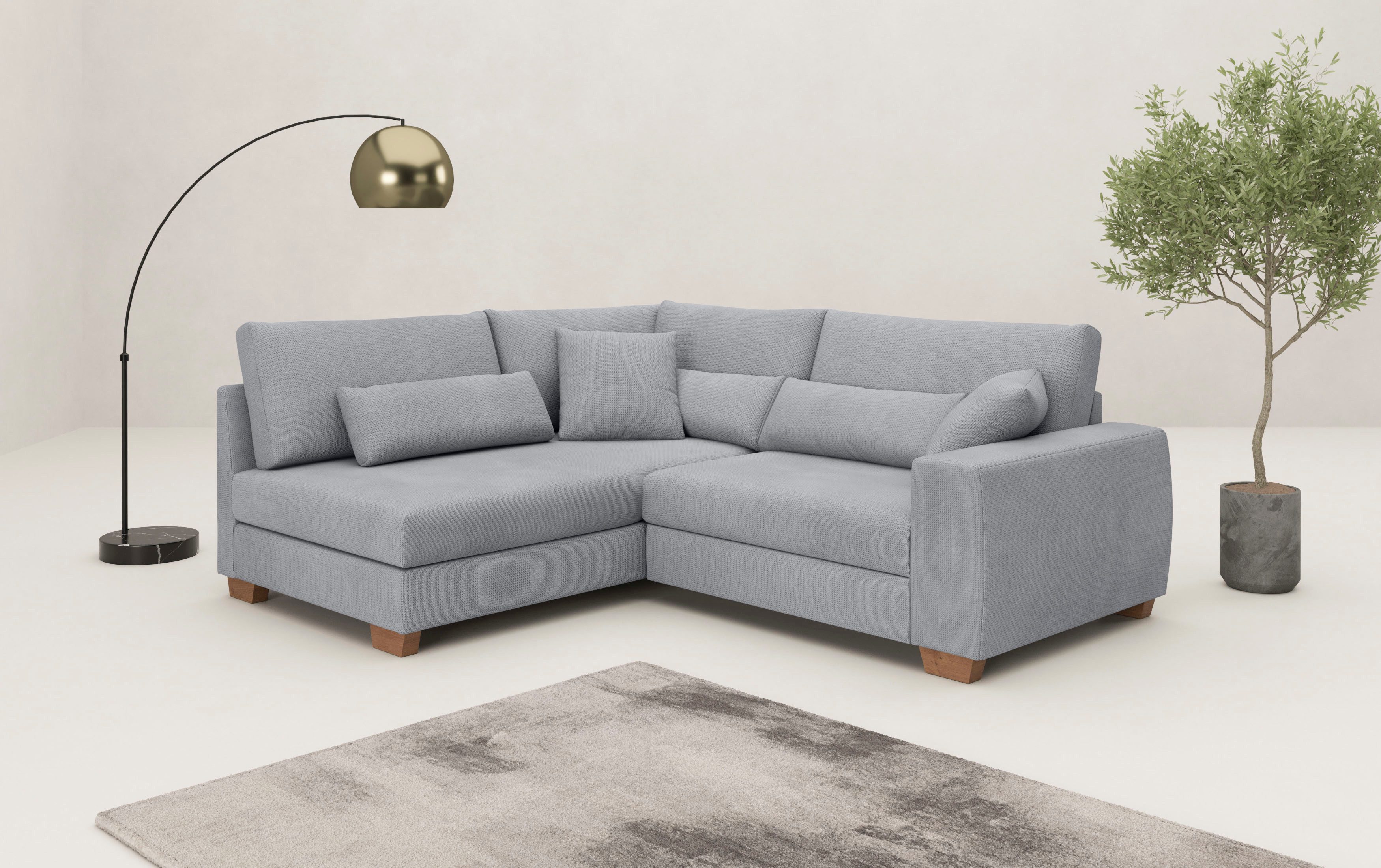 Mr. Couch Ecksofa "Helena L-Form, bis 140 kg belastbar", mit Taschenfederke günstig online kaufen