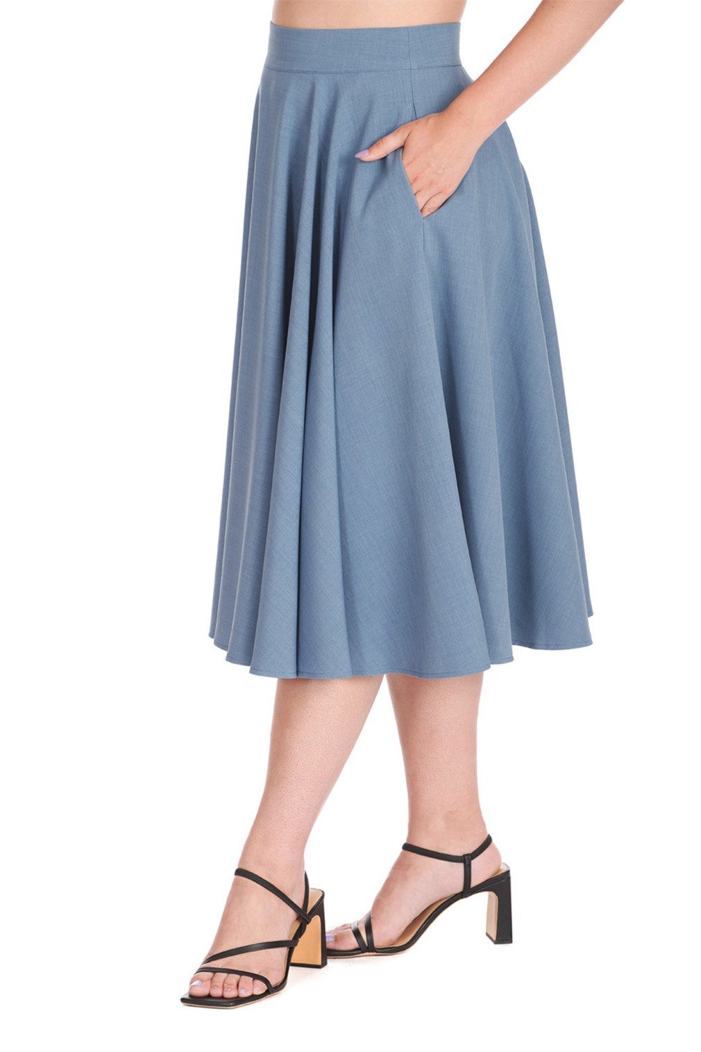 Banned A-Linien-Rock Sway Swing Blau Retro Vintage Skirt günstig online kaufen