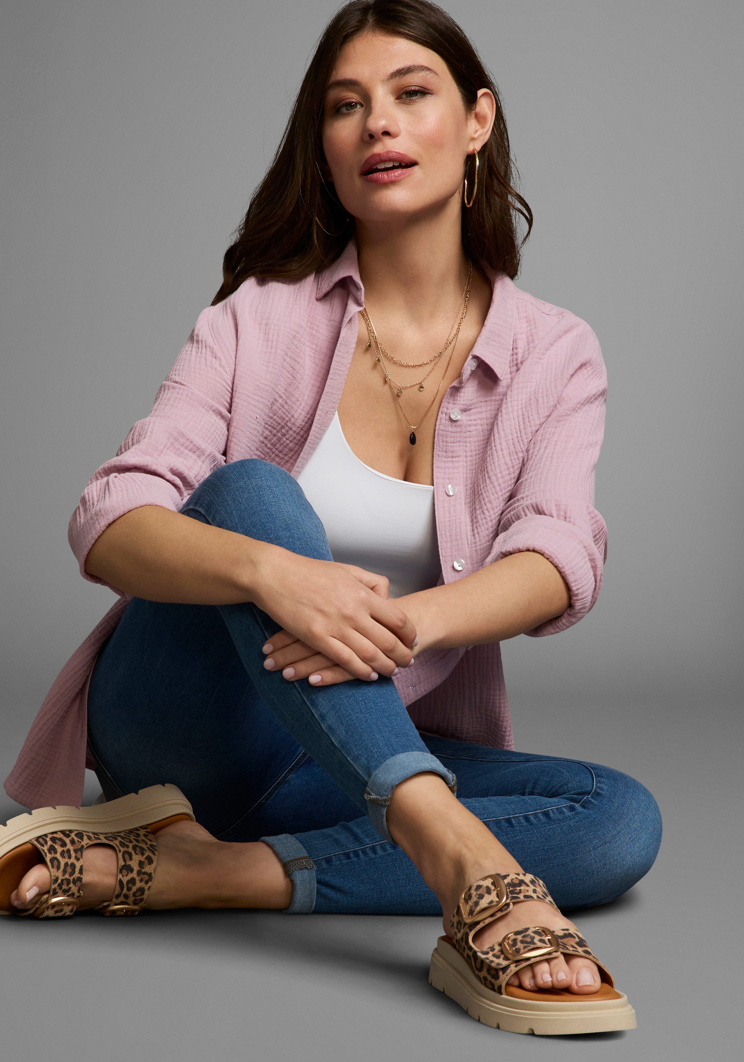Laura Scott Longbluse in Musselin-Qualität