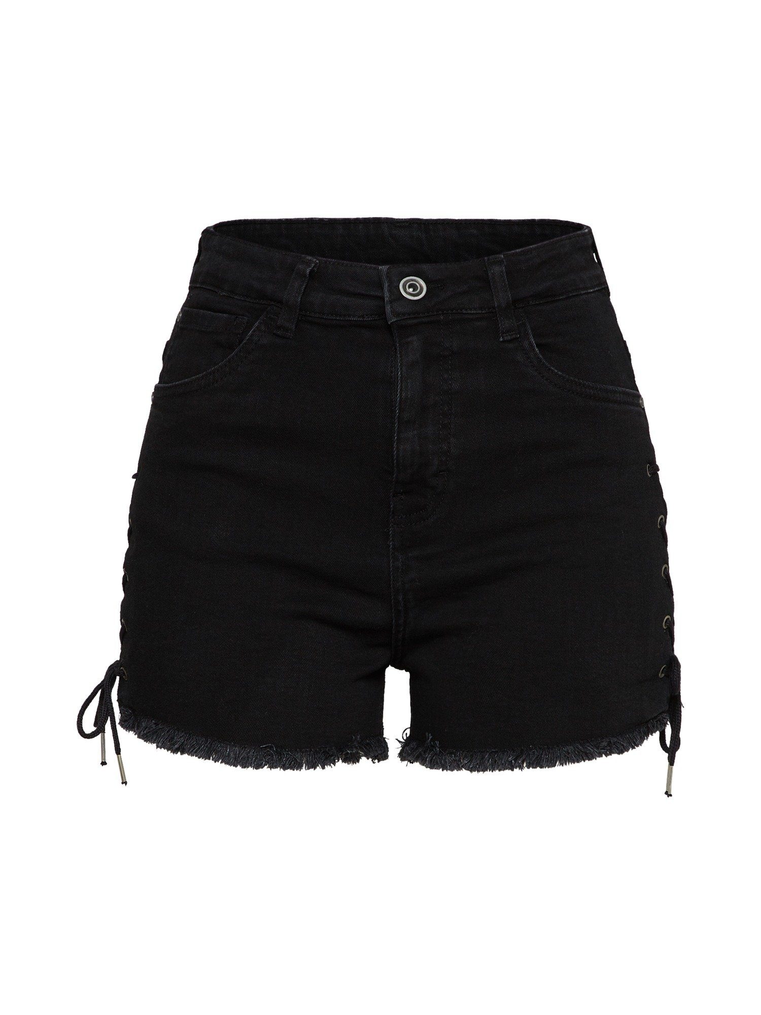 URBAN CLASSICS High-waist-Jeans Fransensaum