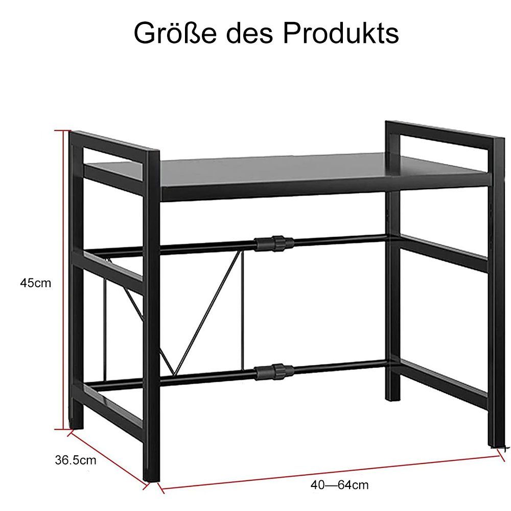 NUODWELL Regalelement Erweiterbar Mikrowelle Regale, 2-stufiges Platzsparre günstig online kaufen