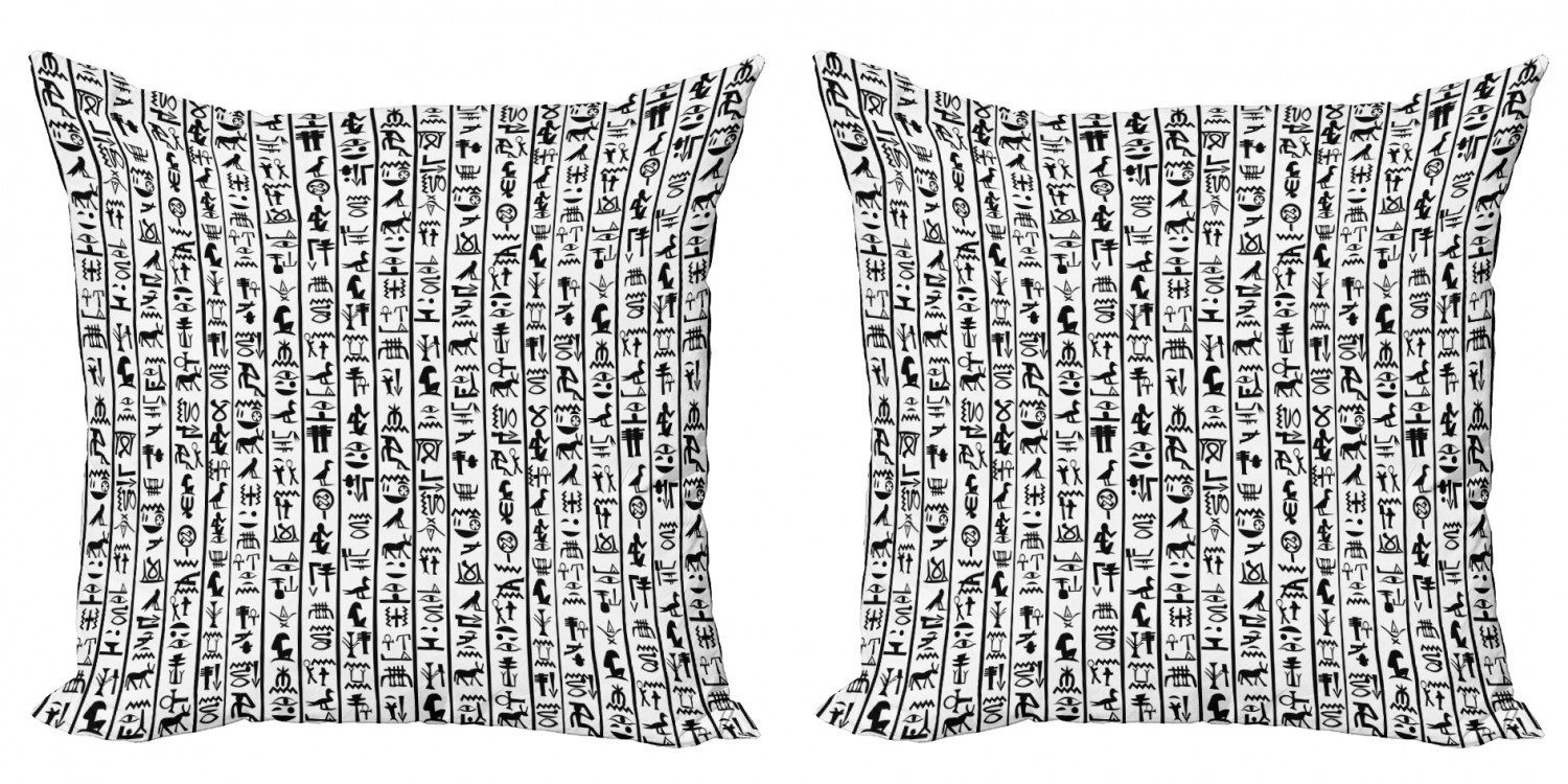 ägyptisch Stück), Modern Sprache Abakuhaus Digitaldruck, Doppelseitiger Accent (2 Hieroglyphics Kissenbezüge