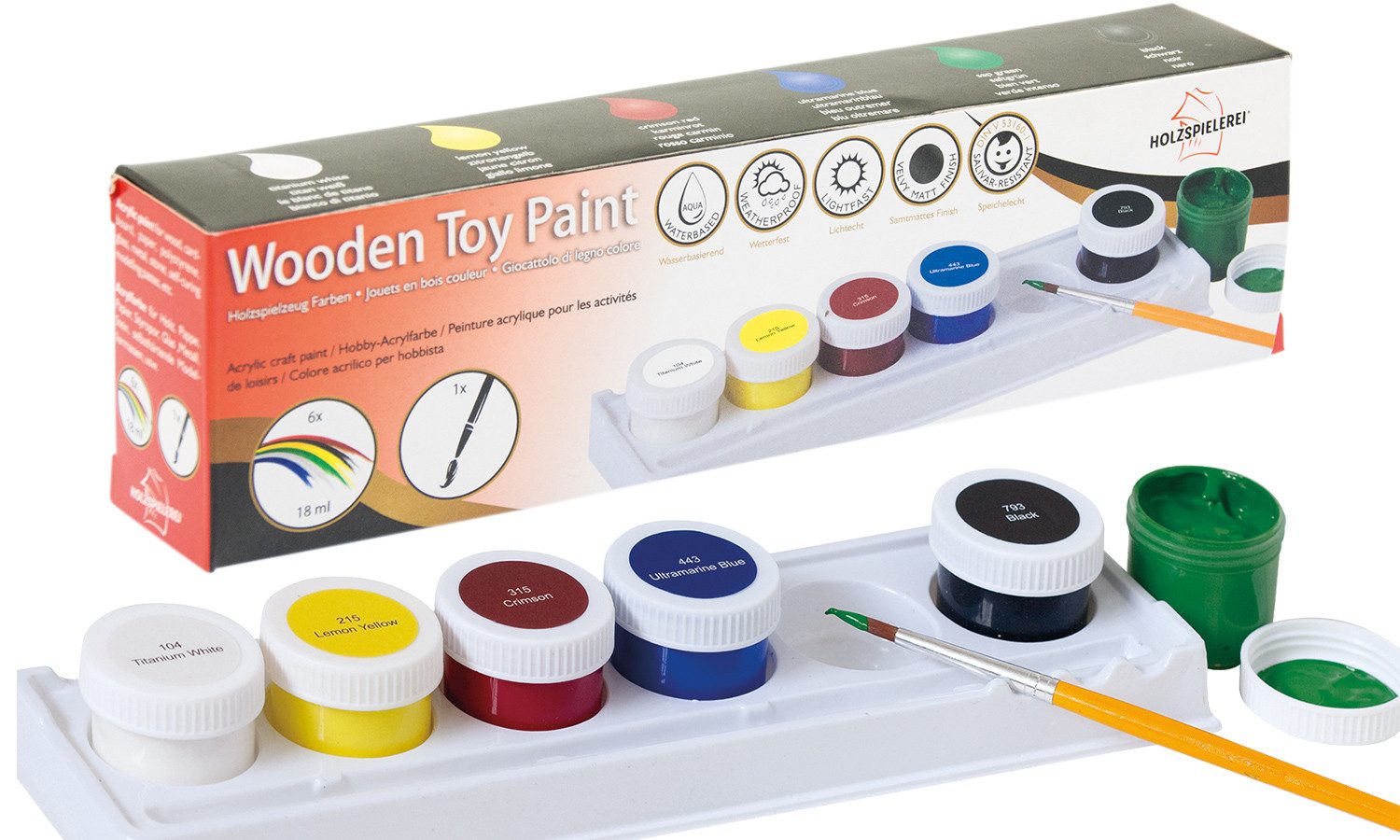 Holzspielerei Bastelfarbe Holzspielzeug Farben günstig online kaufen