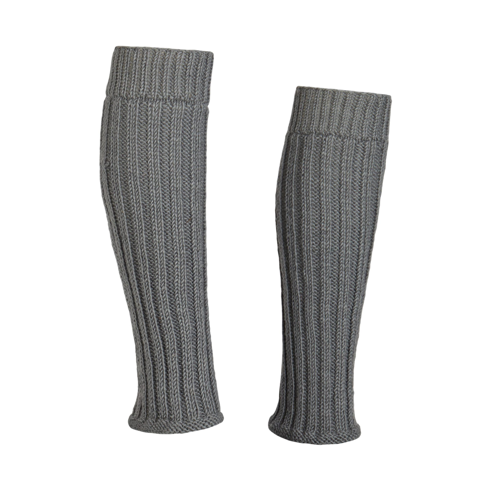 THC Natural Line Beinstulpen THC Schafwoll Stulpen grau (1 Paar, 1-St., 1 Paar) unten am Fuß leicht ausgestellt für den Schuh