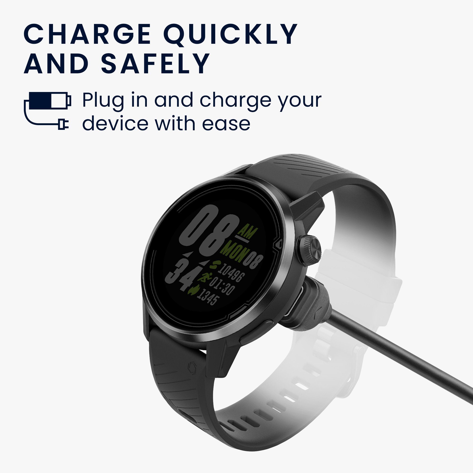 kwmobile COROS PACE 2 / PACE 3 / APEX / APEX Pro / APEX 2 / VERTIX USB Smartphone-Ladegerät (1-tlg., Charger - Smart Watch Ersatzkabel)