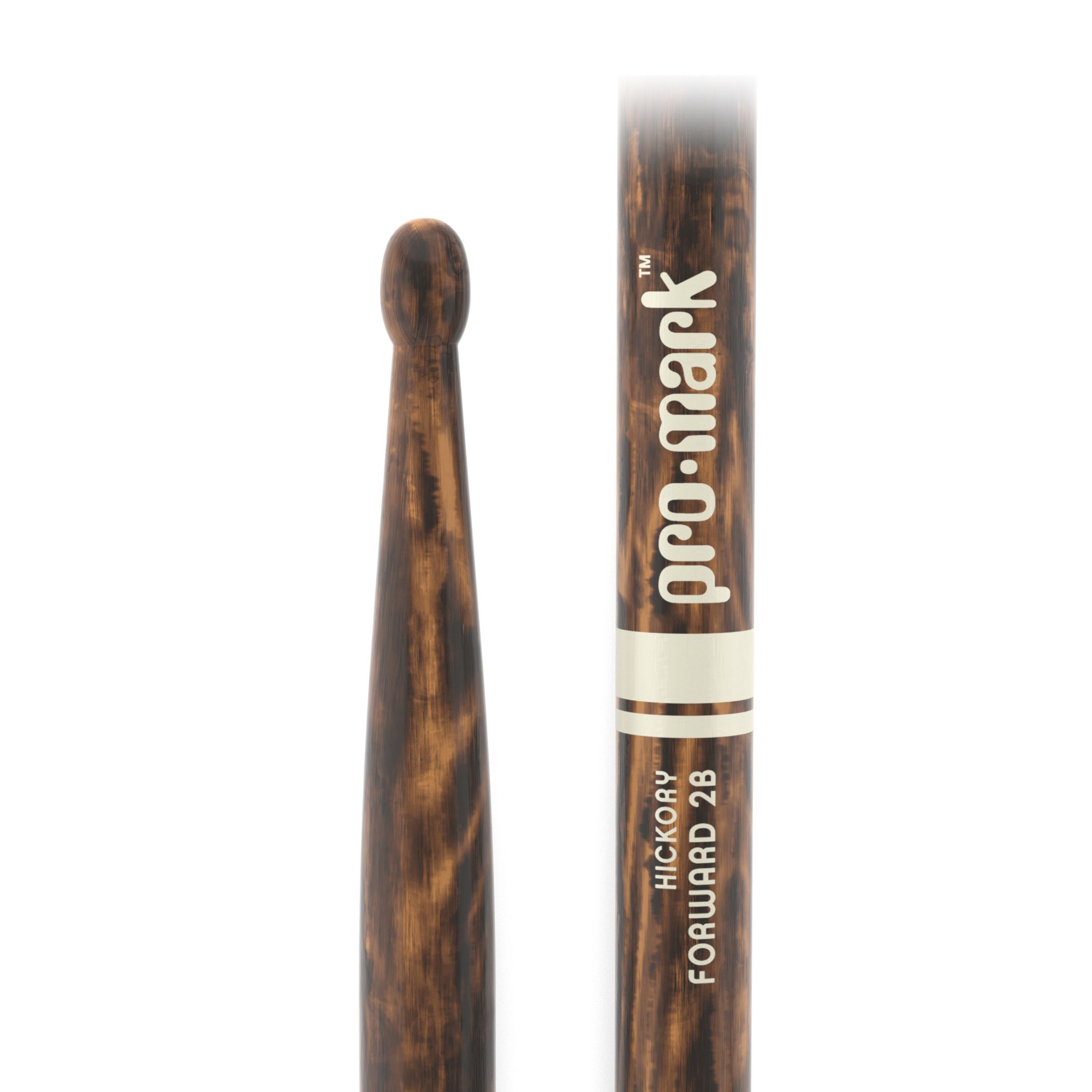 Promark Sticks Drumsticks (Classic 2B FireGrain TX2BW-FG, Sticks, Beater und Mallets, Drumsticks Holztip), Classic 2B FireGrain TX2BW-FG - Drumsticks