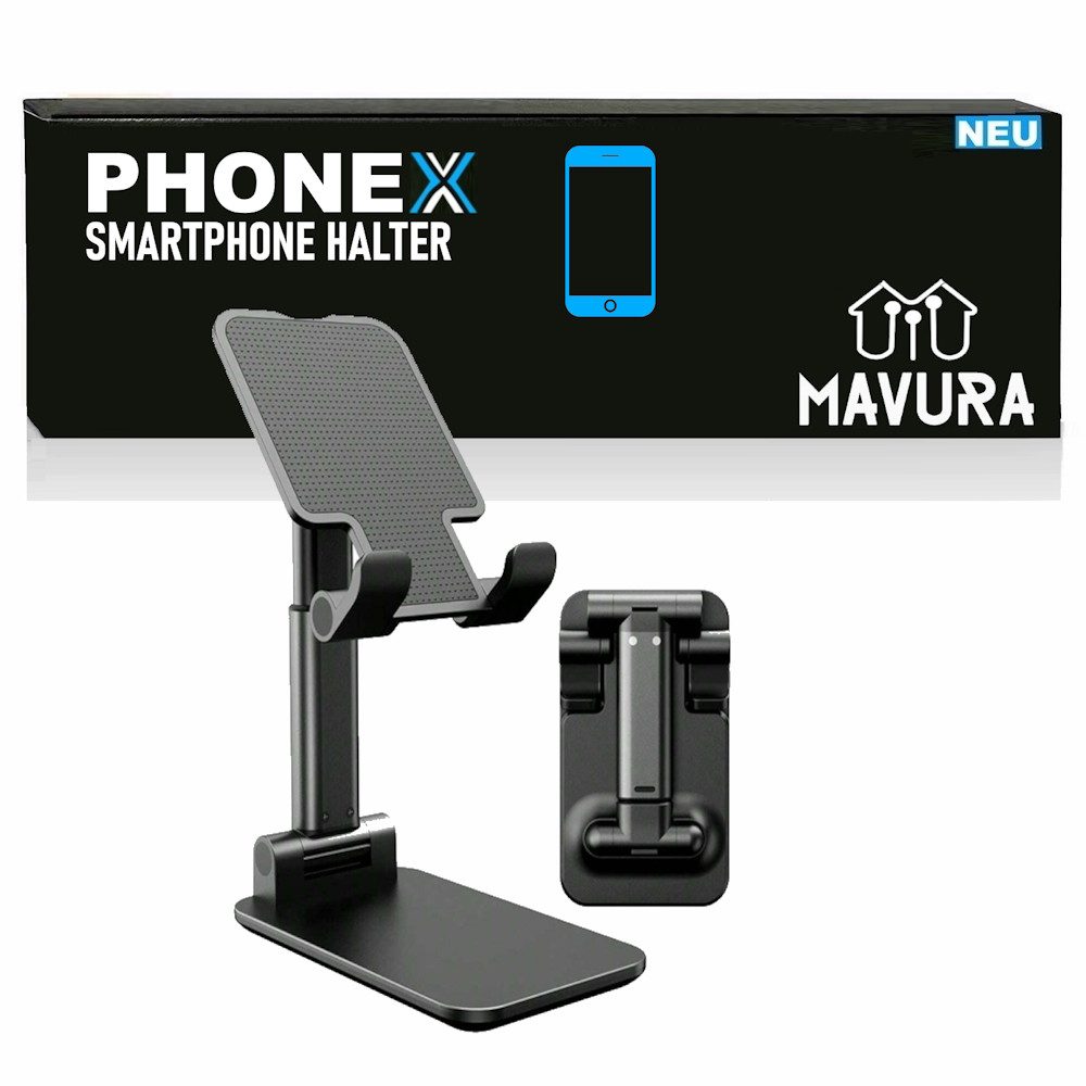 MAVURA PHONEX Smartphone Halter Tablet Handy Ständer Tisch Halterung Handy-Halterung, (Handyhalter Handyständer Universal)