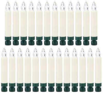 BONETTI LED-Christbaumkerzen, 25-flammig, kabellos, Kerzen plus 8 Dornen