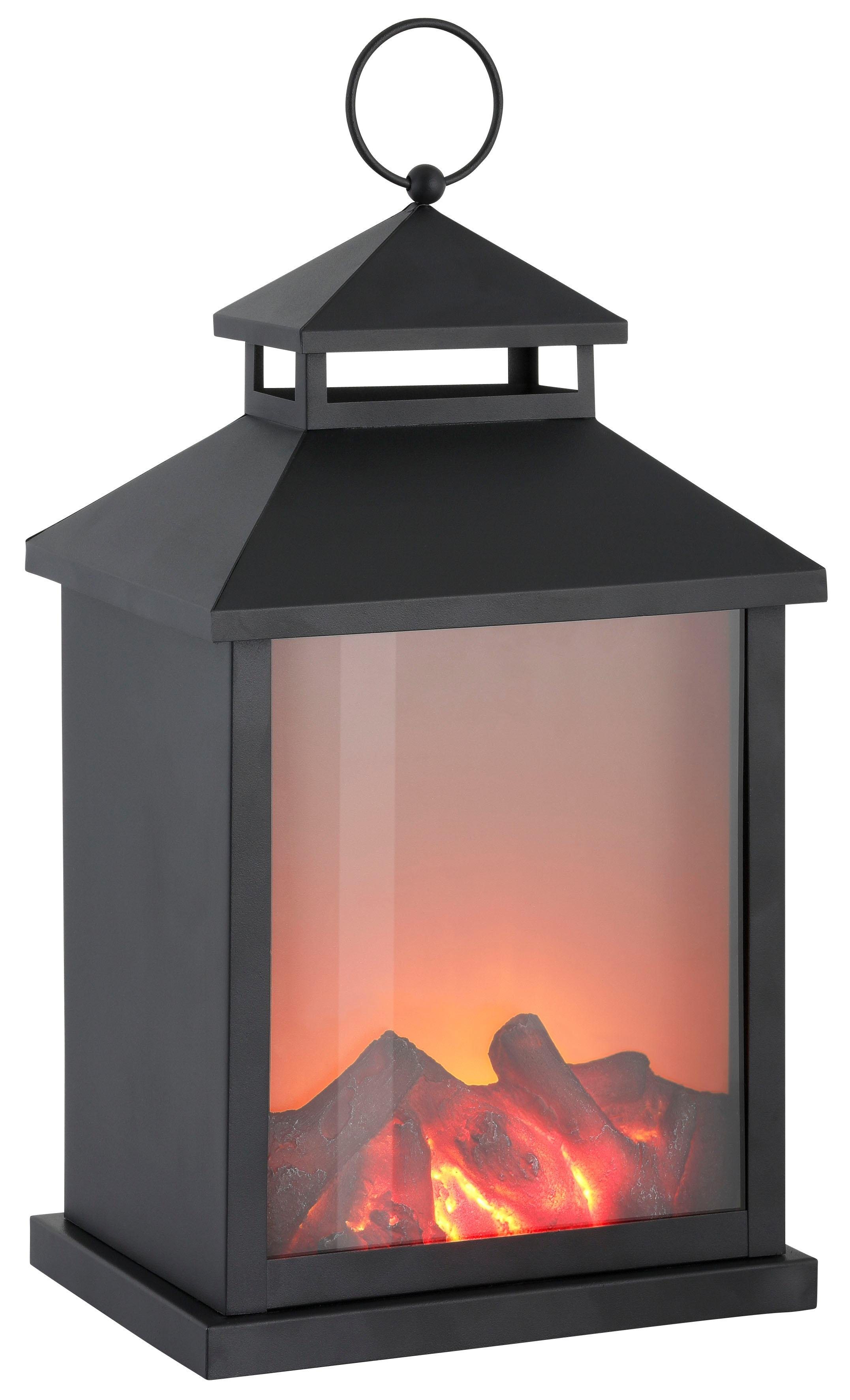 LED-Laterne mit Kaminfeuereffekt LED-Laterne mit Kaminfeuereffekt