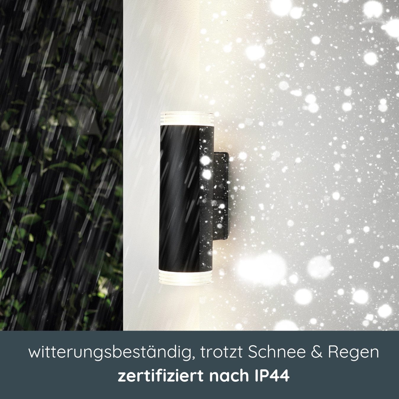 MeLiTec Wandleuchte LED Wand-Außenleuchte 145 & 145-1, schwarz matt oder si günstig online kaufen