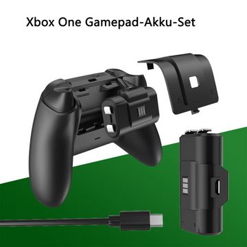 Tadow Batterie-Set,1100mAh Akkus*2,Ladekabel für Xbox Series S X Controller Xbox One-Controller