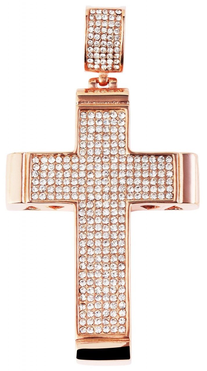 Kettenanhänger stylischer Kreuz Anhänger aus Edelstahl