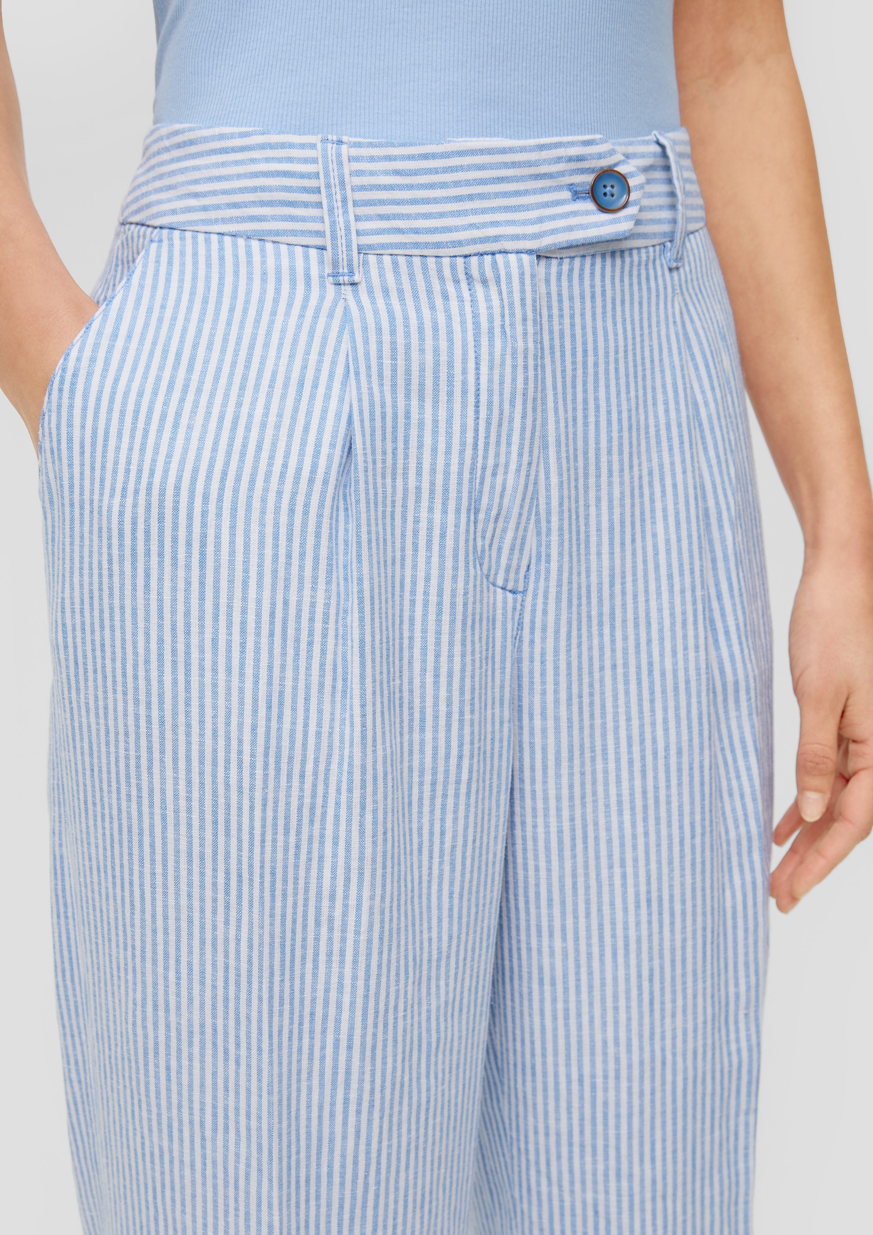 s.Oliver 7/8-Hose Wide-Leg-Hose aus Leinenmix mit günstig online kaufen