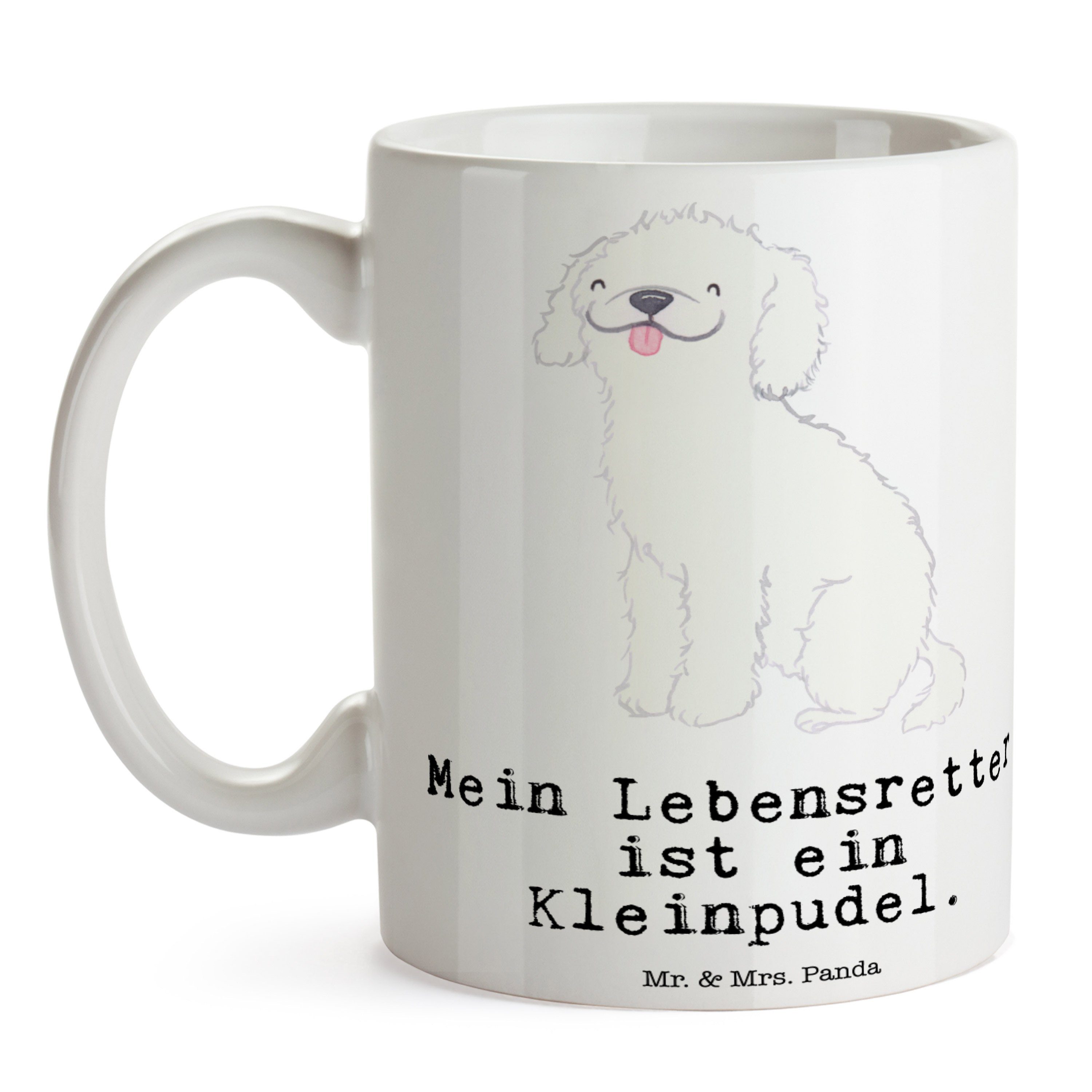 Panda Hund, Weiß Kaffeetasse, - Lebensretter Geschenk, Tasse, Kleinpudel Keramik - & Tasse Mr. Mrs.