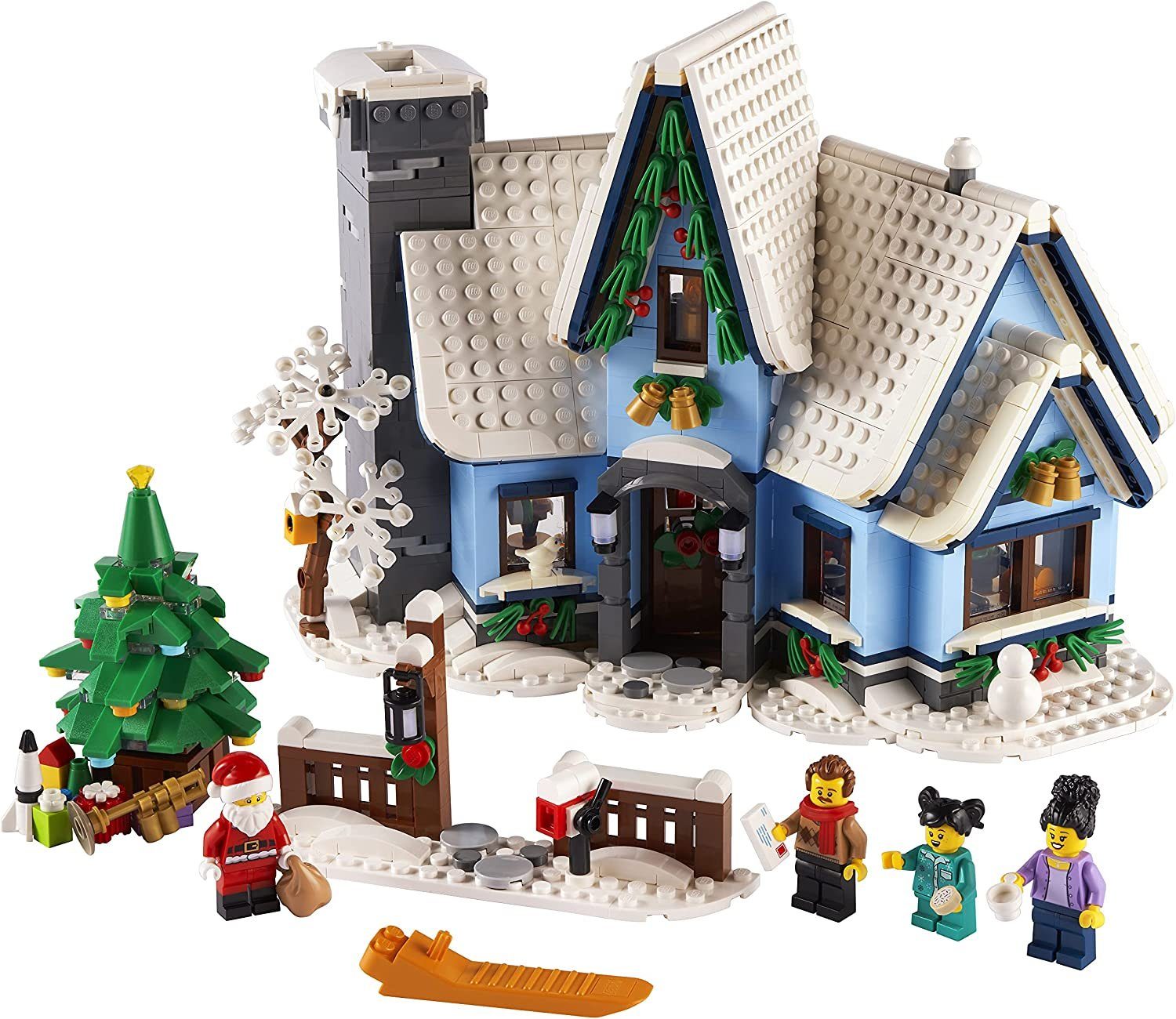 LEGO® ICONS 10293 Besuch des Weihnachtsmanns Spielbausteine, (1445 St)