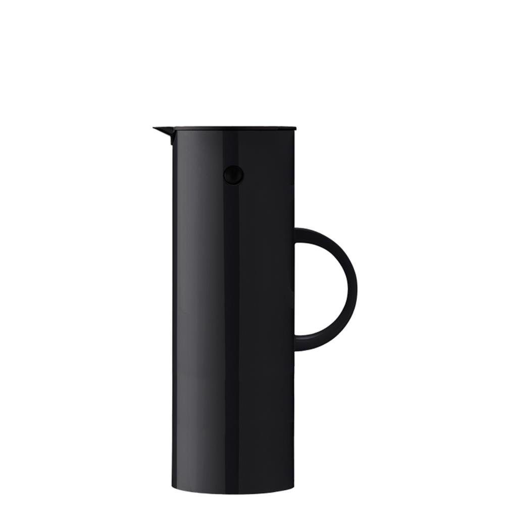 Stelton Isolierkanne EM77, 1 l, mit Glaseinsatz, Kippverschluss und Schraubdeckel