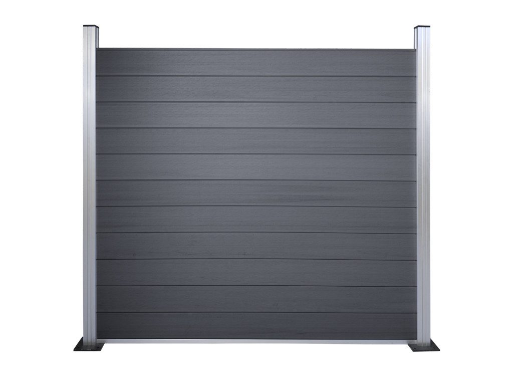 Belladoor Sichtschutzelement Belladoor WPC Sichtschutzzaun WPC Grau blickdicht – Bild 2 von 5