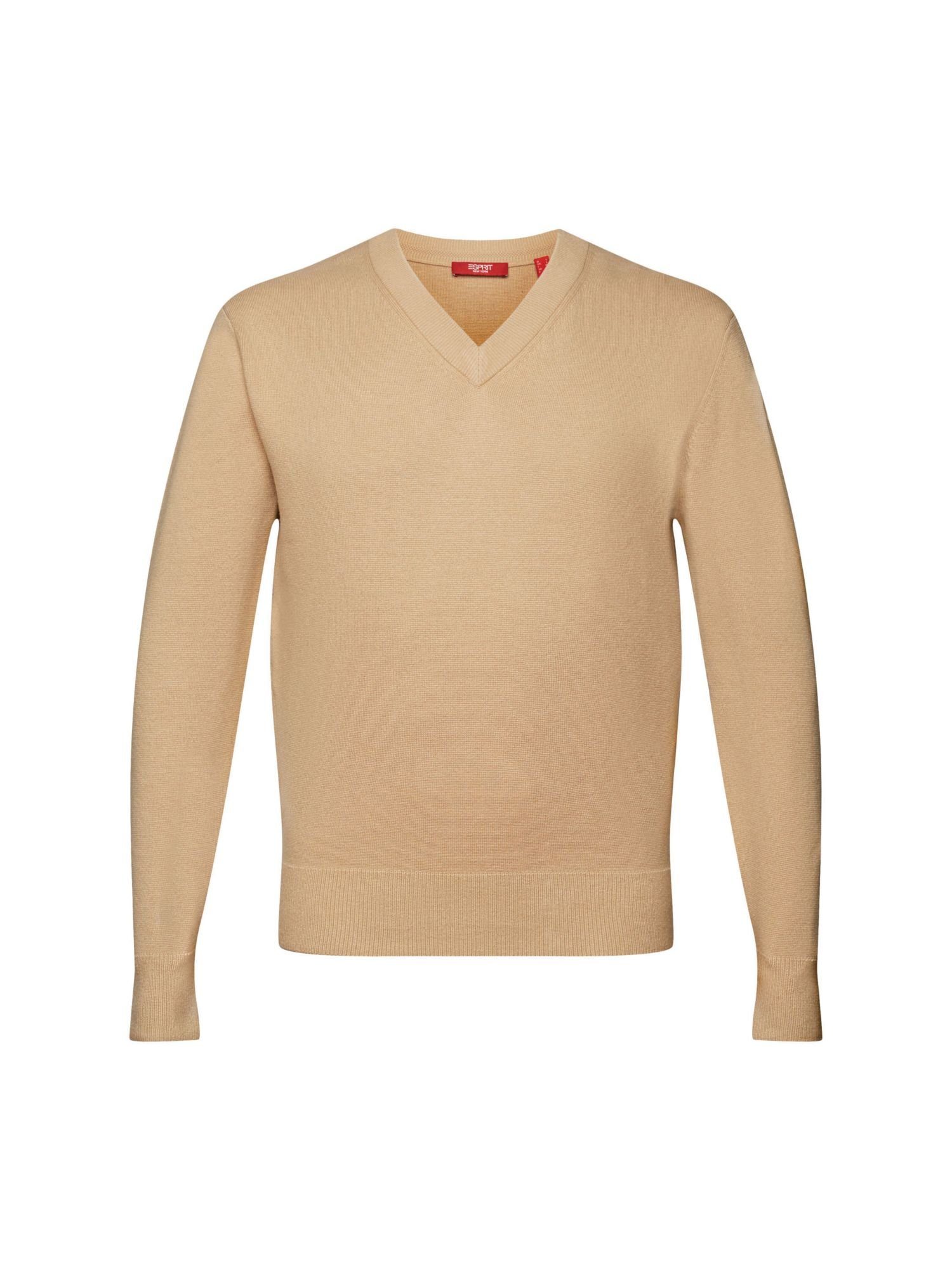 Esprit Collection Pullunder Pullover mit V-Ausschnitt, Wollmix