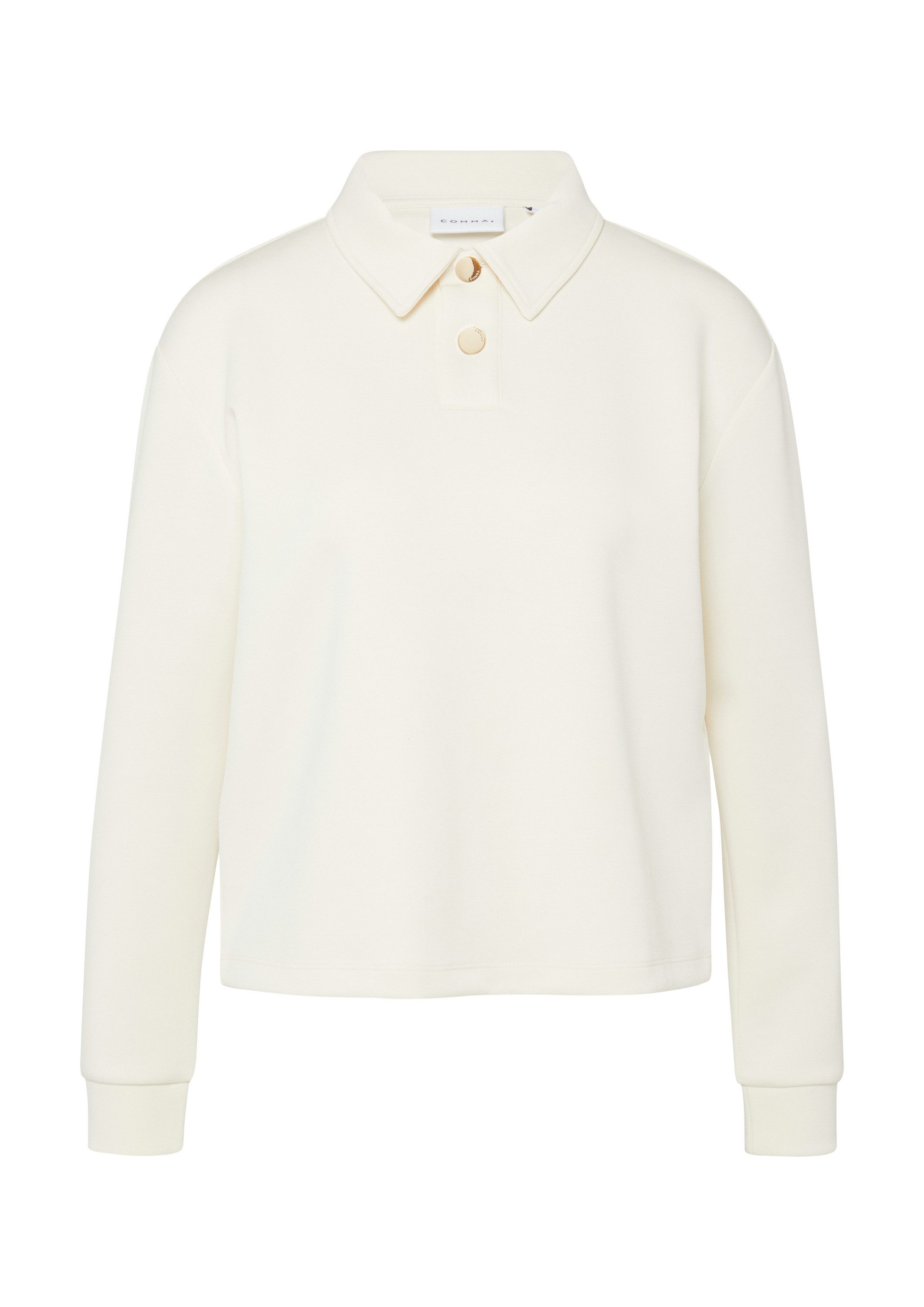 comma Sweatshirt Sweatshirt Softes Sweatshirt mit Polokragen günstig online kaufen