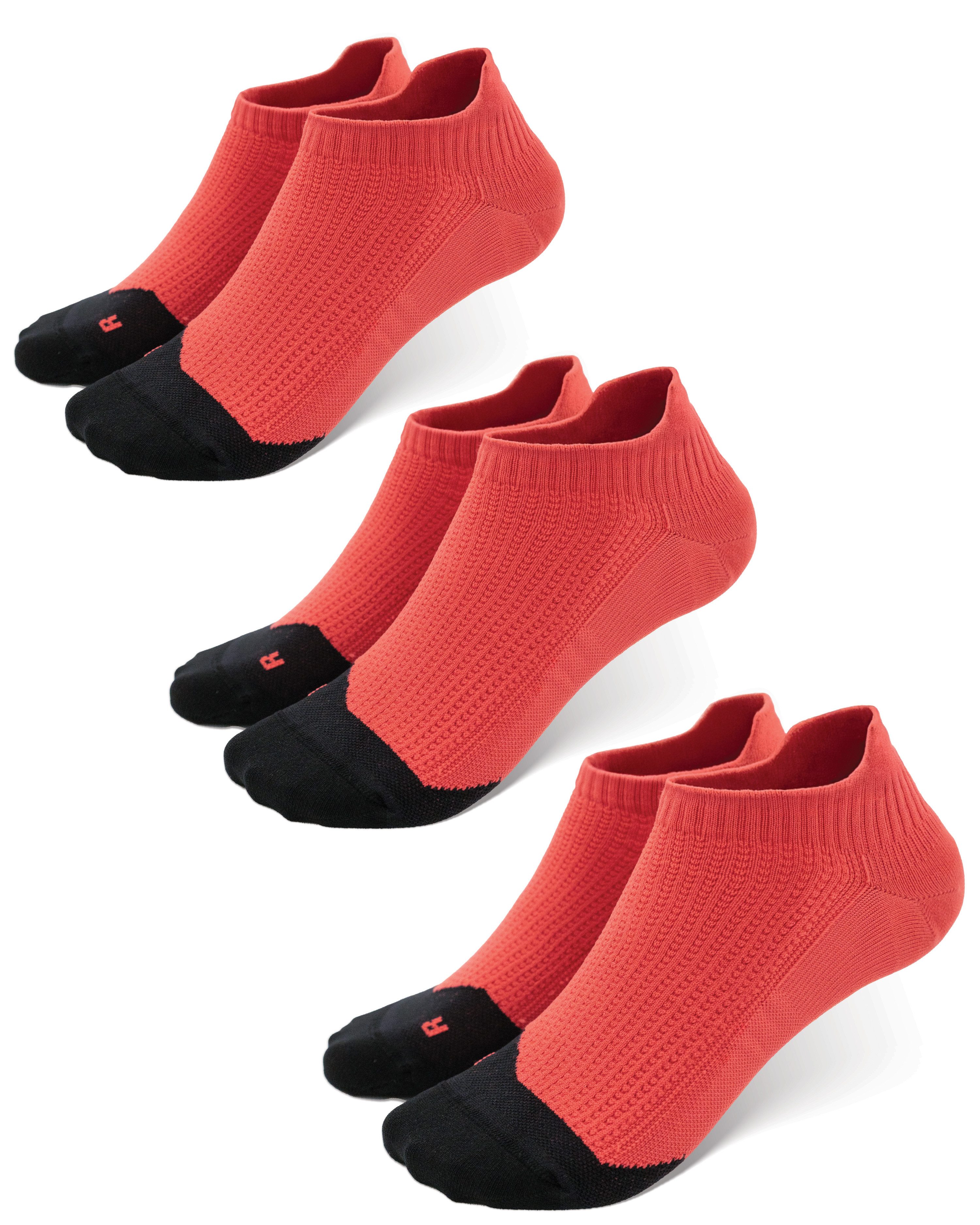 SAFERSOX Wandersocken Trekking Invisible (Set, 3 Paar) R/L Passform, kühlend, geruchshemmend, atmungsaktiv, Made in EU