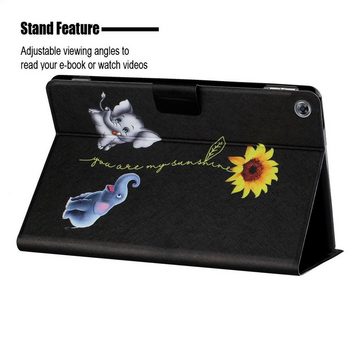 Wigento Tablet-Hülle Für Huawei MediaPad M5 Lite 10.1 Zoll Motiv 6 Tablet Tasche Kunst Leder Hülle Etuis