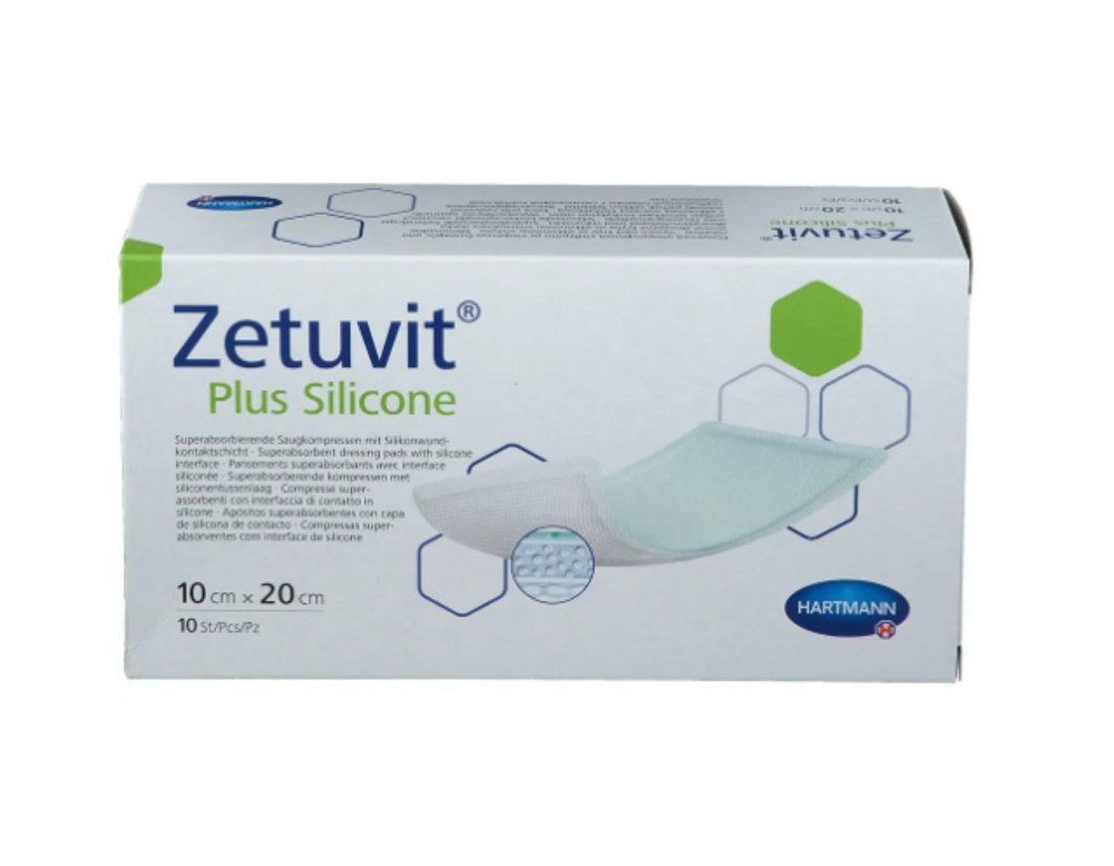 Gips-und Verbandschutz ZETUVIT Plus Silicone steril 10x20 cm