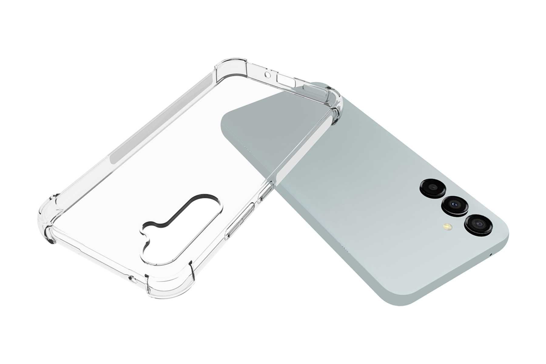 mtb more energy Smartphone-Hülle Clear Armor Case für Samsung Galaxy A54 5G (6.4), Transparente TPU Schutzhülle Case Backcover mit Anti-Shock Verstärkung