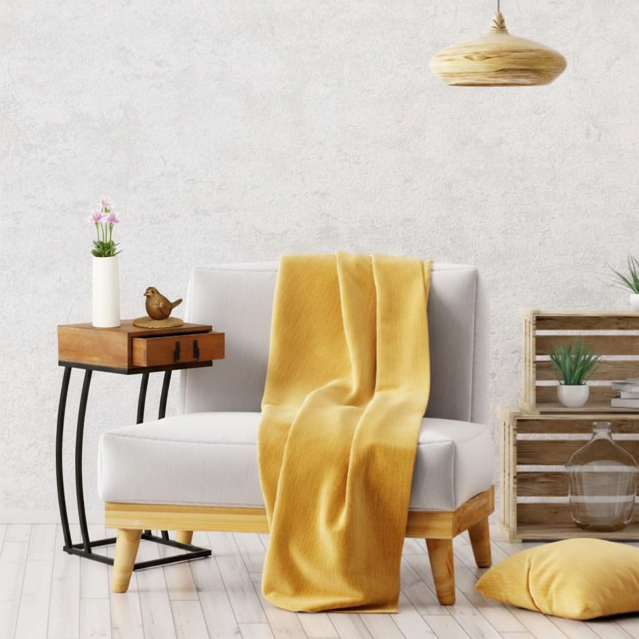 relaxdays Beistelltisch mit Schublade C Form günstig online kaufen