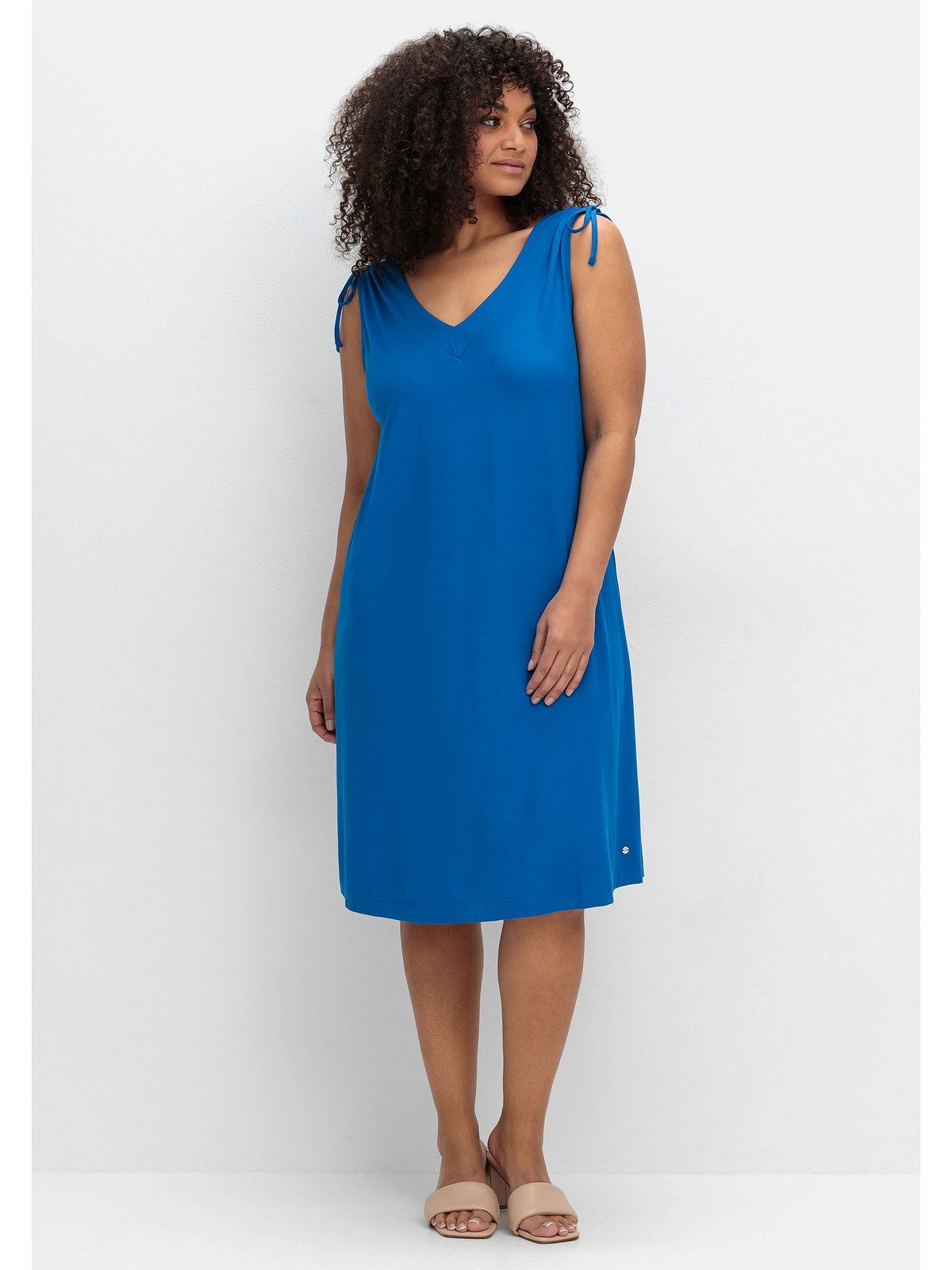 Sheego Shirtkleid Große Größen mit geraffter Schulter