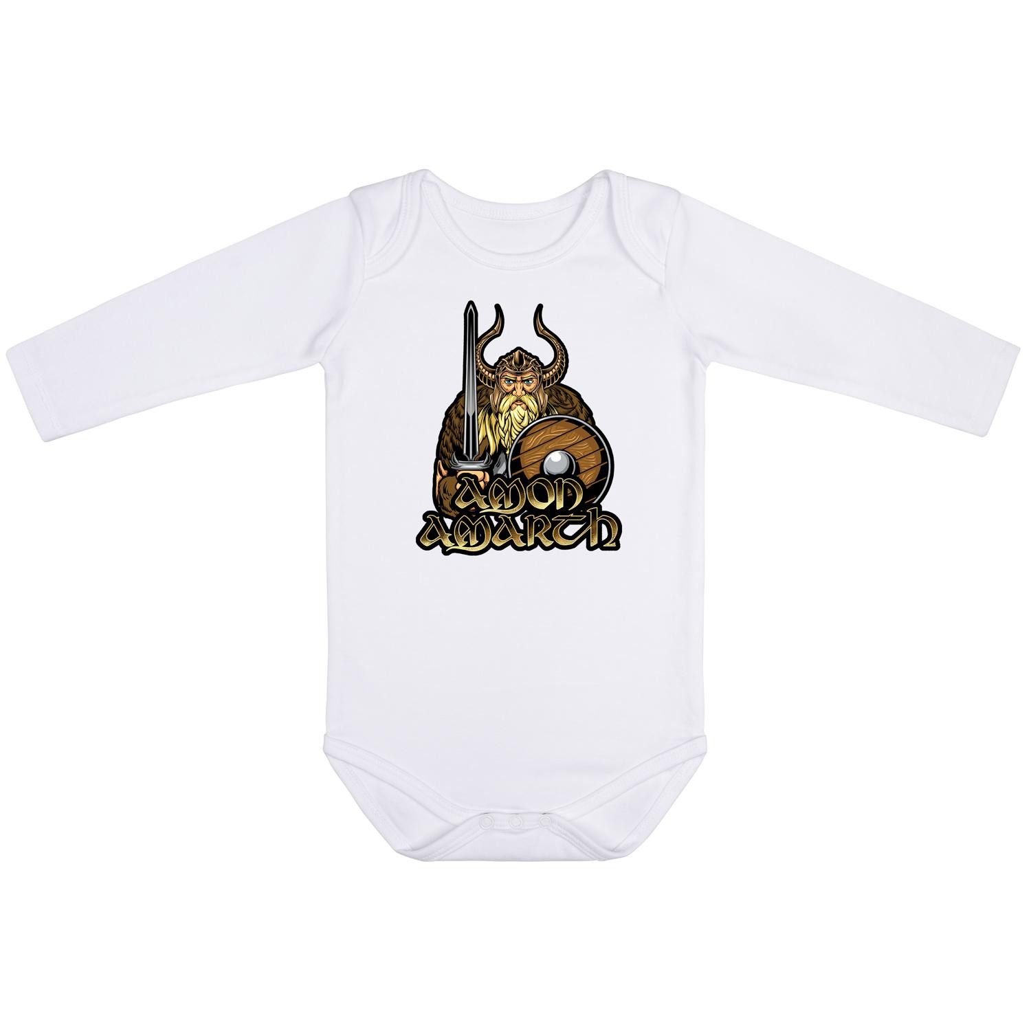 Metal Kids Langarmbody mit Amon Amarth (Viking) Aufdruck für Babys (0–24 M)