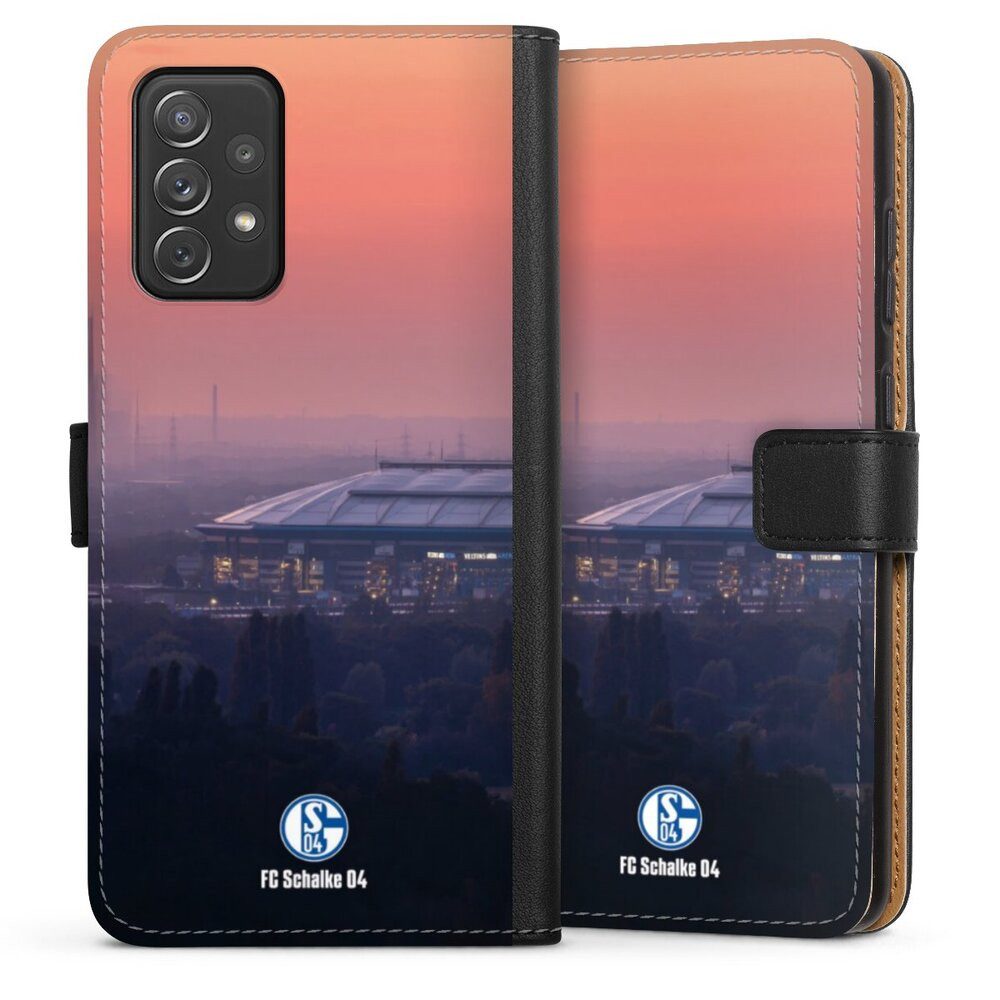 DeinDesign Handyhülle Stadion FC Schalke 04 Offizielles Lizenzprodukt Schalke 04 Stadion, Samsung Galaxy A72 Hülle Flip Case Klapphülle Handytasche Leder