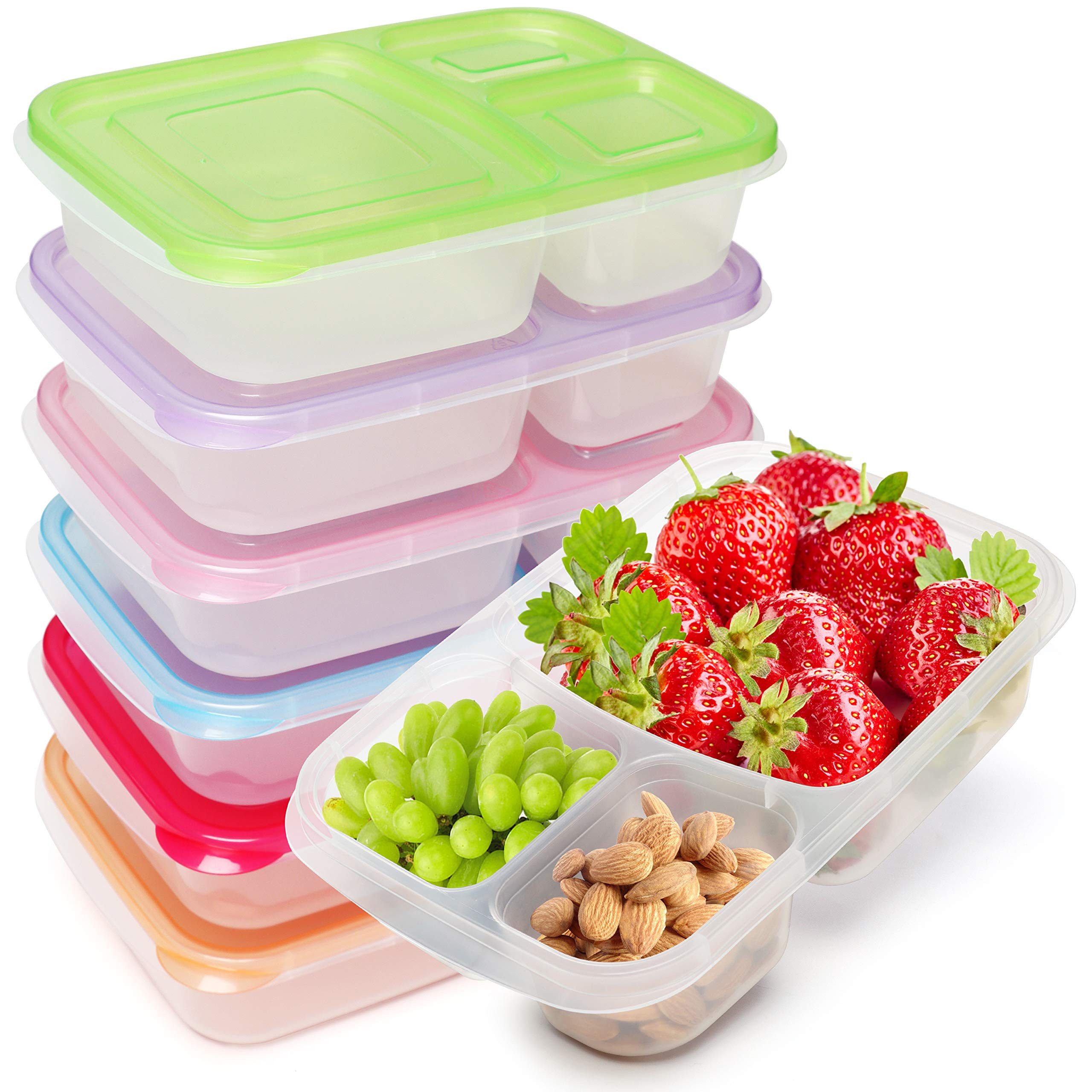 Lunchbox Wiederverwendbare Bento-Lunchbox - Satz von 7 klaren Behältern