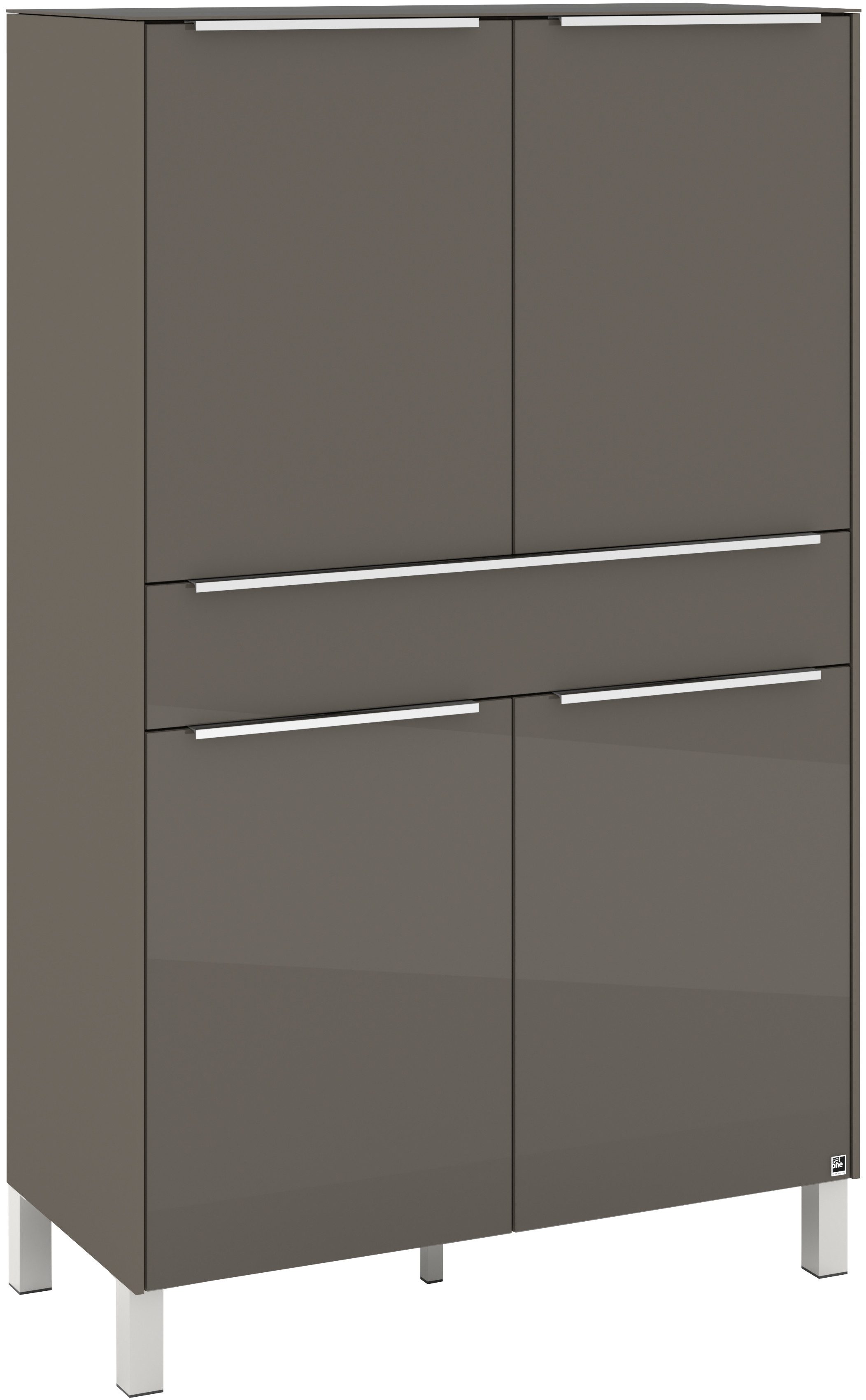 set one by Musterring Highboard Reno (1 St), Mit Vierkantfuß in diversen Farben, 152 cm Höhe & Farbauswahl