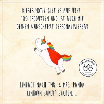 Mr. & Mrs. Panda Aufbewahrungsdose Einhorn Super - Rot Pastell - Geschenk, Superheld, Keksdose, Mädchen, (1 St), Hochwertige Qualität