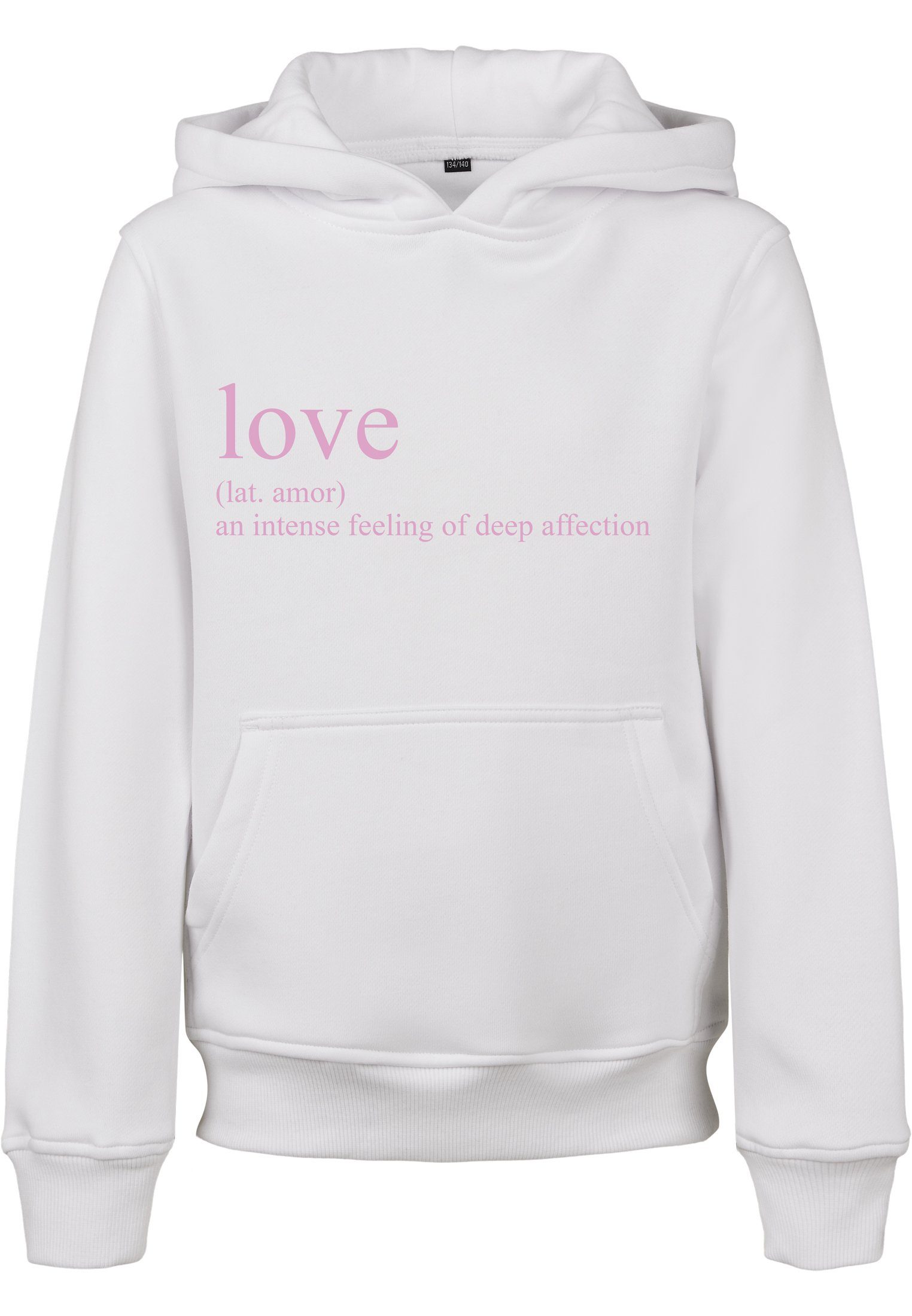 Kids Hoody Definition (1-tlg) white Kinder MisterTee Hoodie Love