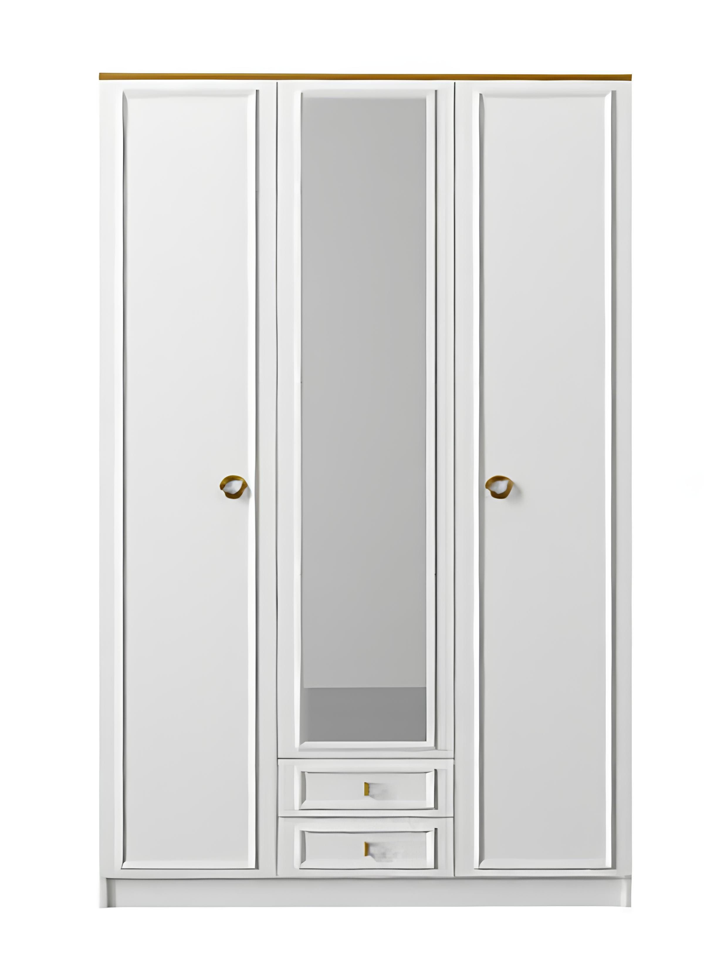 JVmoebel Kleiderschrank Moderner Kleiderschrank in Weiß-Holz mit luxuriösem Design (Kleiderschrank) Made in Europa