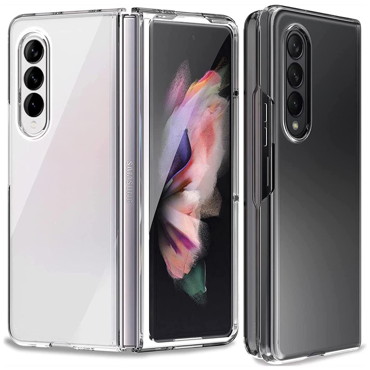 CoolGadget Handyhülle Transparent Ultra Slim Case für Samsung Galaxy Z Fold 3 7,6 Zoll, Silikon Hülle Dünne Schutzhülle für Samsung Z Fold 3 5G Hülle