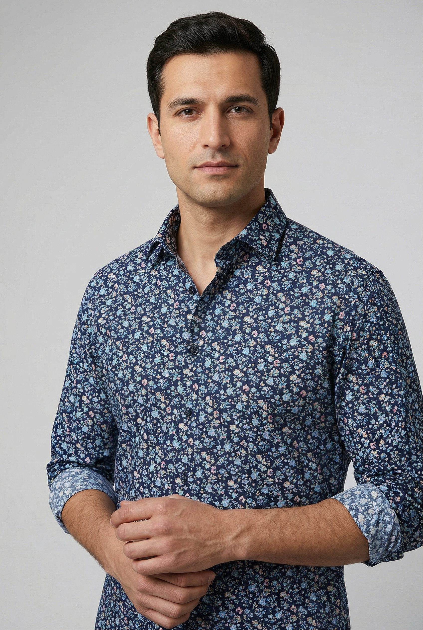 OLYMP Langarmhemd Luxor Businesshemd, New-Kentkragen, floraler Print, moder günstig online kaufen