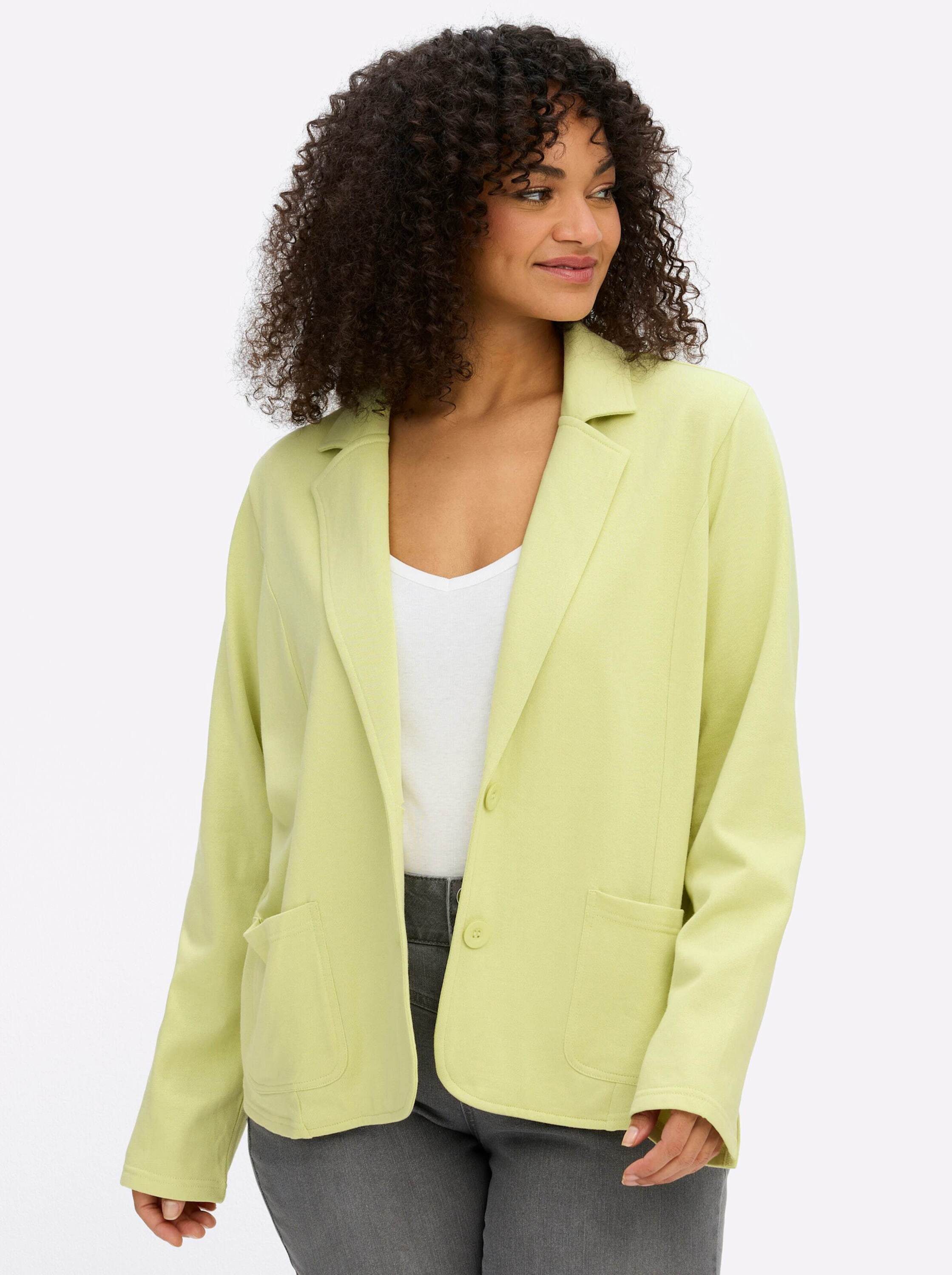 Sheego Jerseyblazer Sweatblazer Langarm